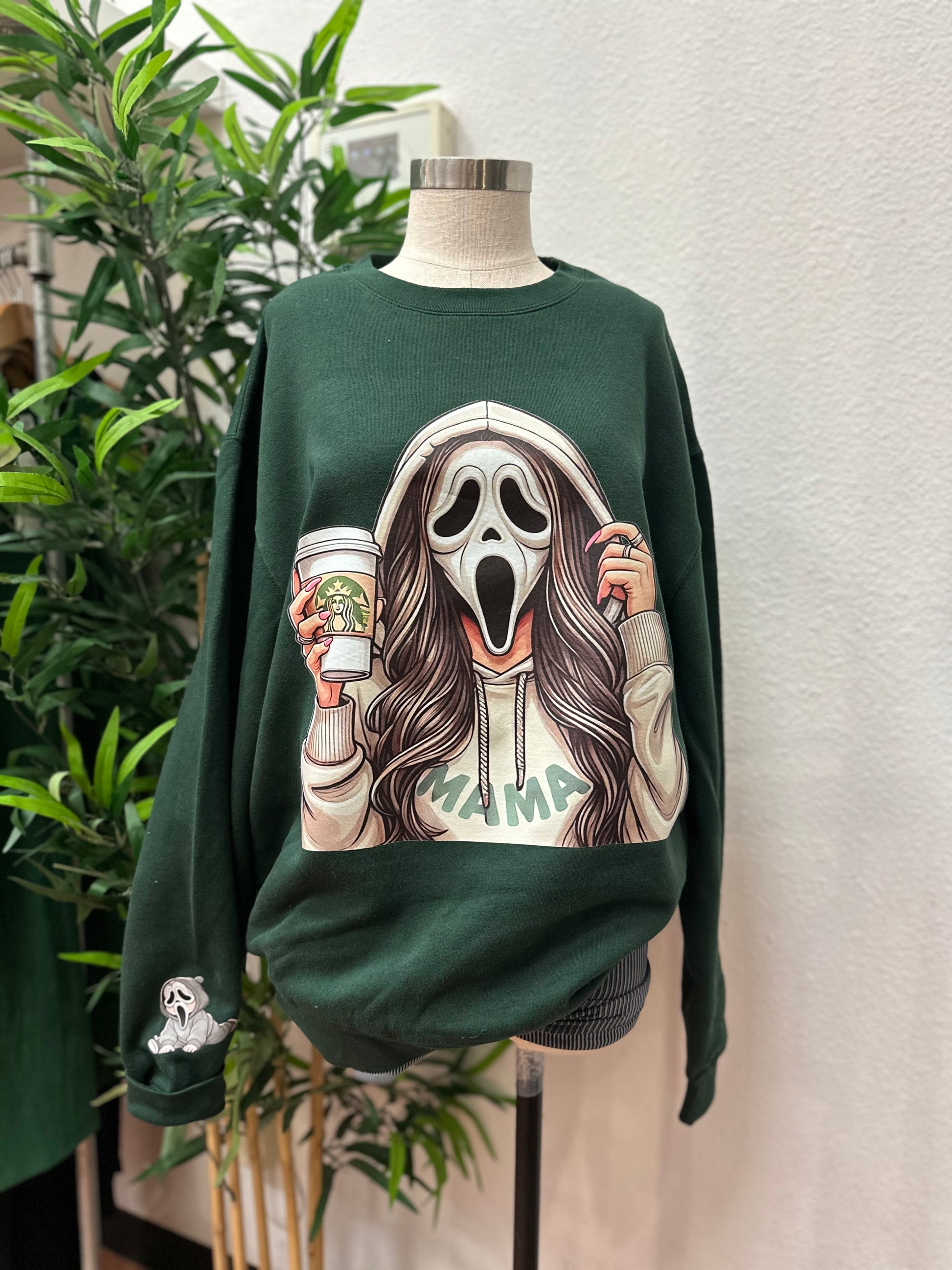 Mama ghost face (emerald green)