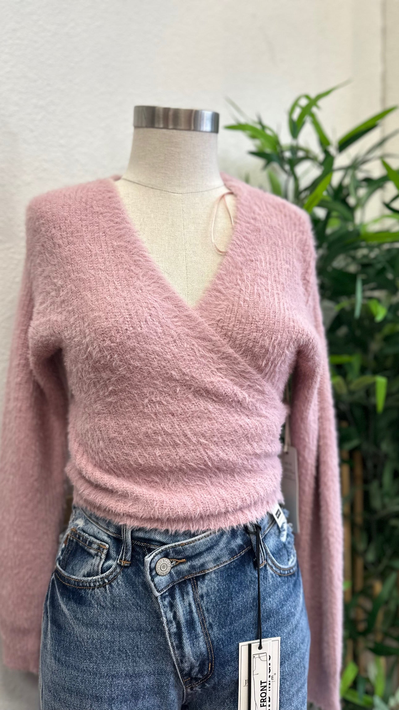 Rosy Wrap Top