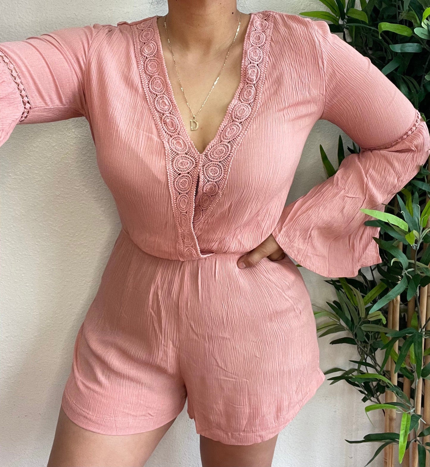 Grace romper (blush)