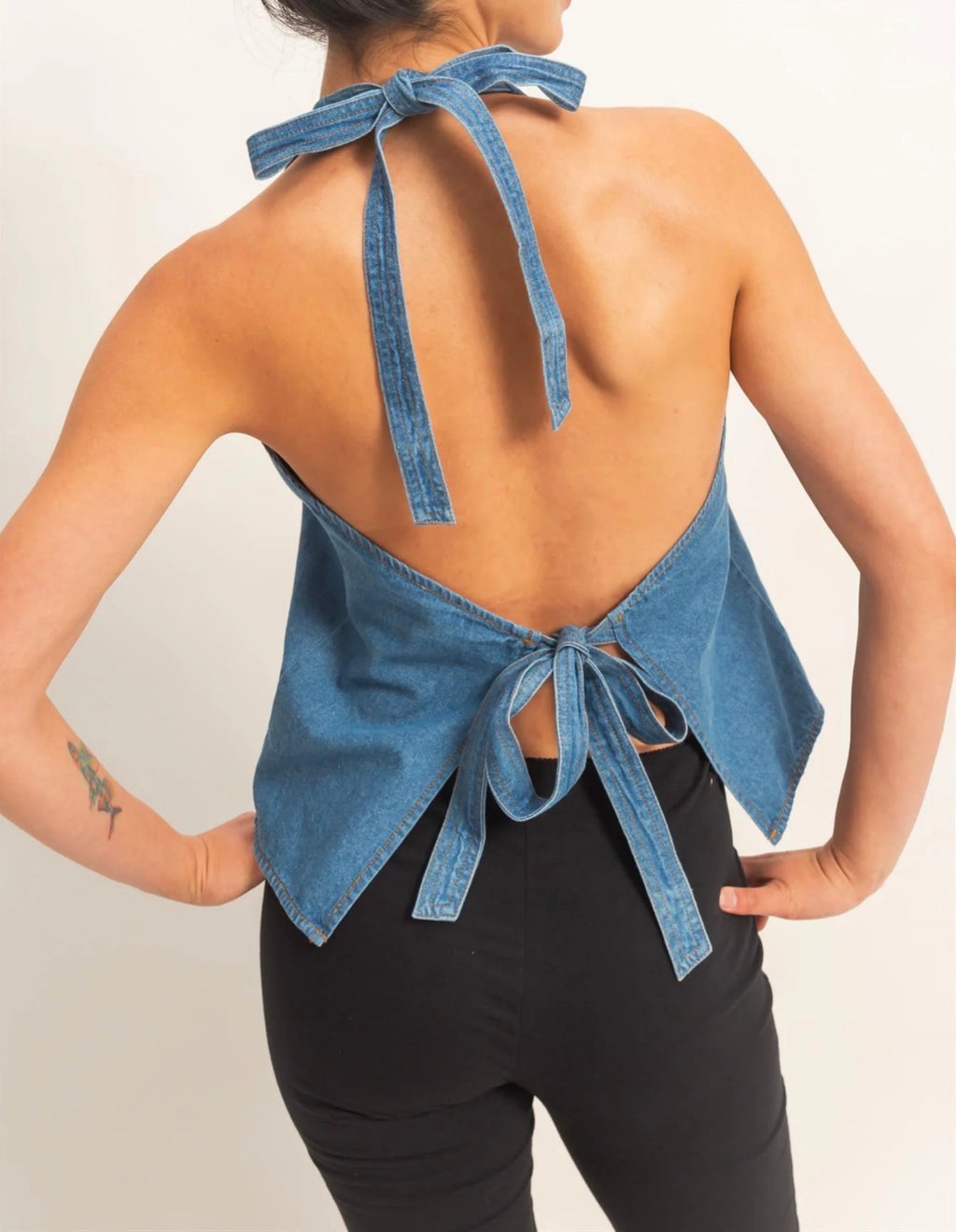 Lisa Denim Halter Top