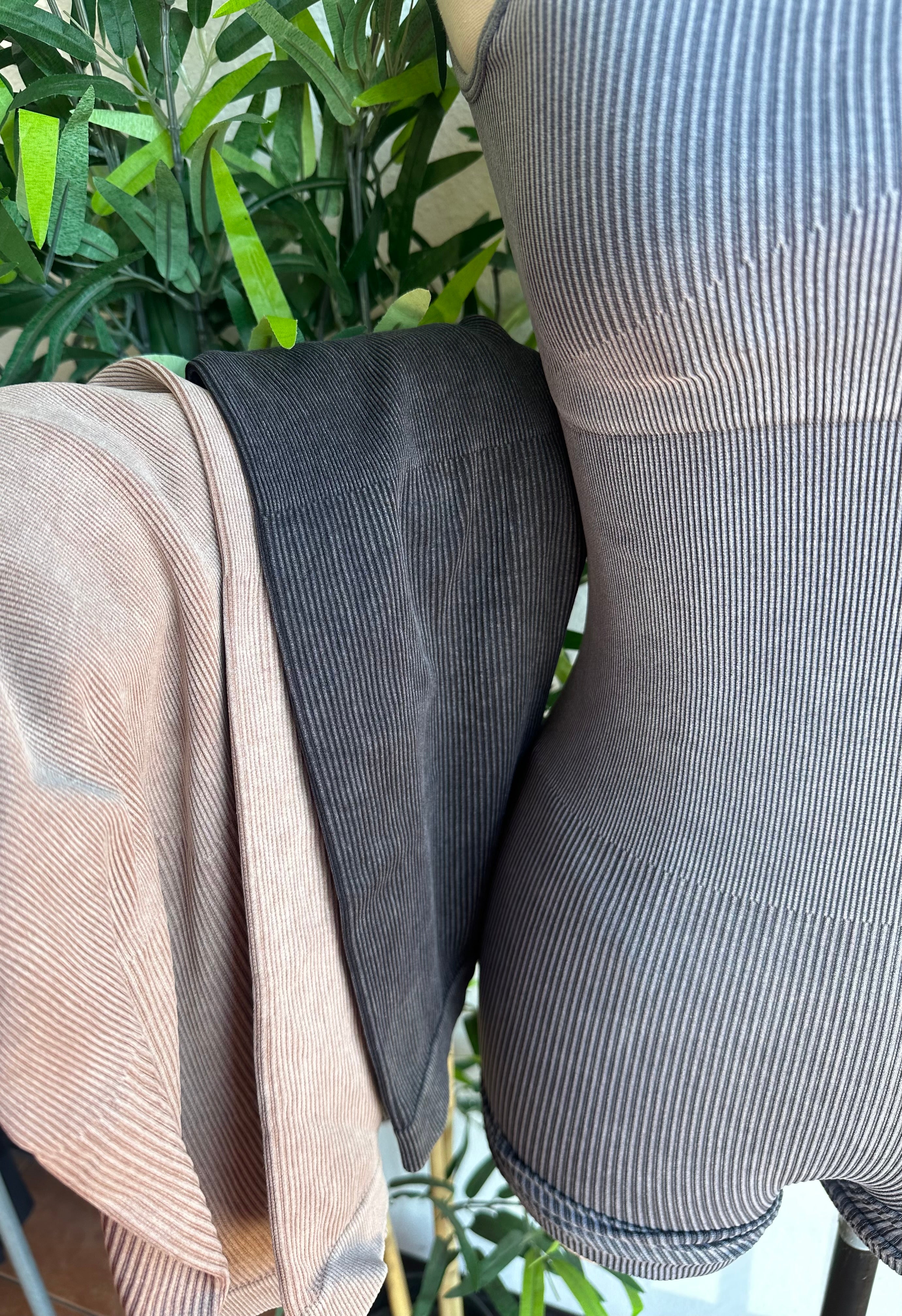 Acid wash compressed romper