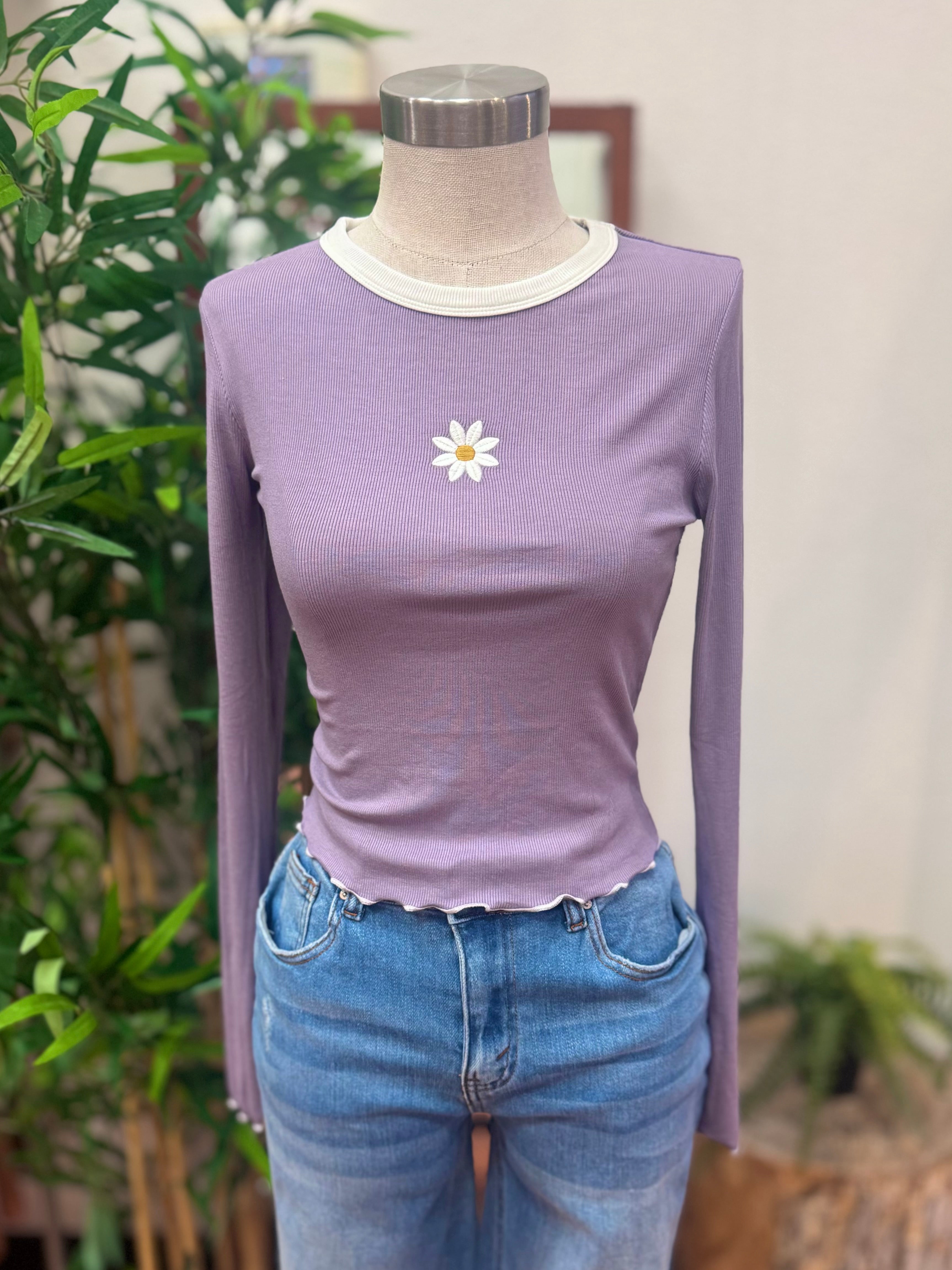 Purple Daisy Long Sleeve