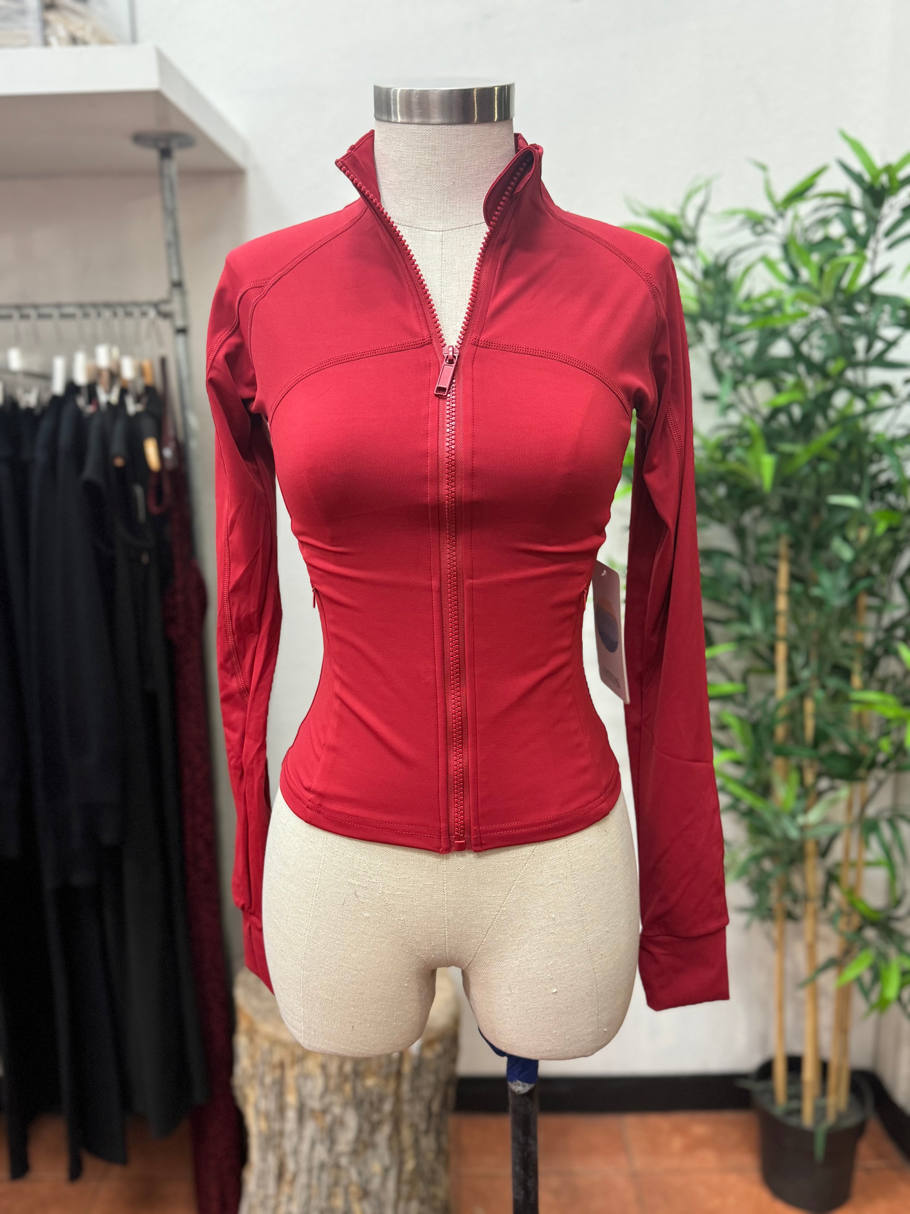 Lulu zip up jacket (red)