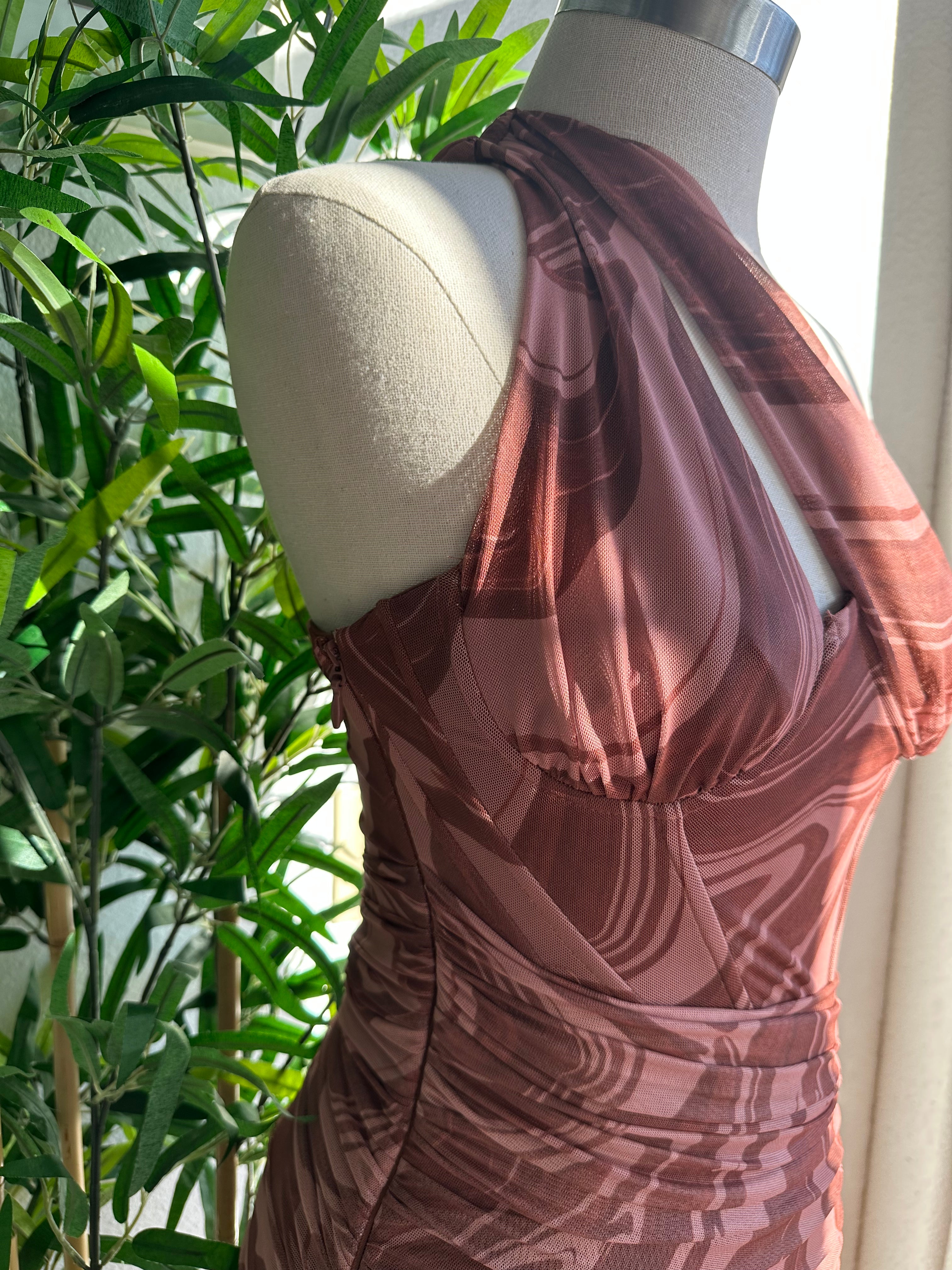 One shoulder corset dress