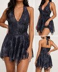 Animal Print Mesh Dress