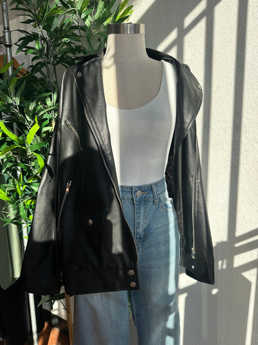 All seasons pleather jacket