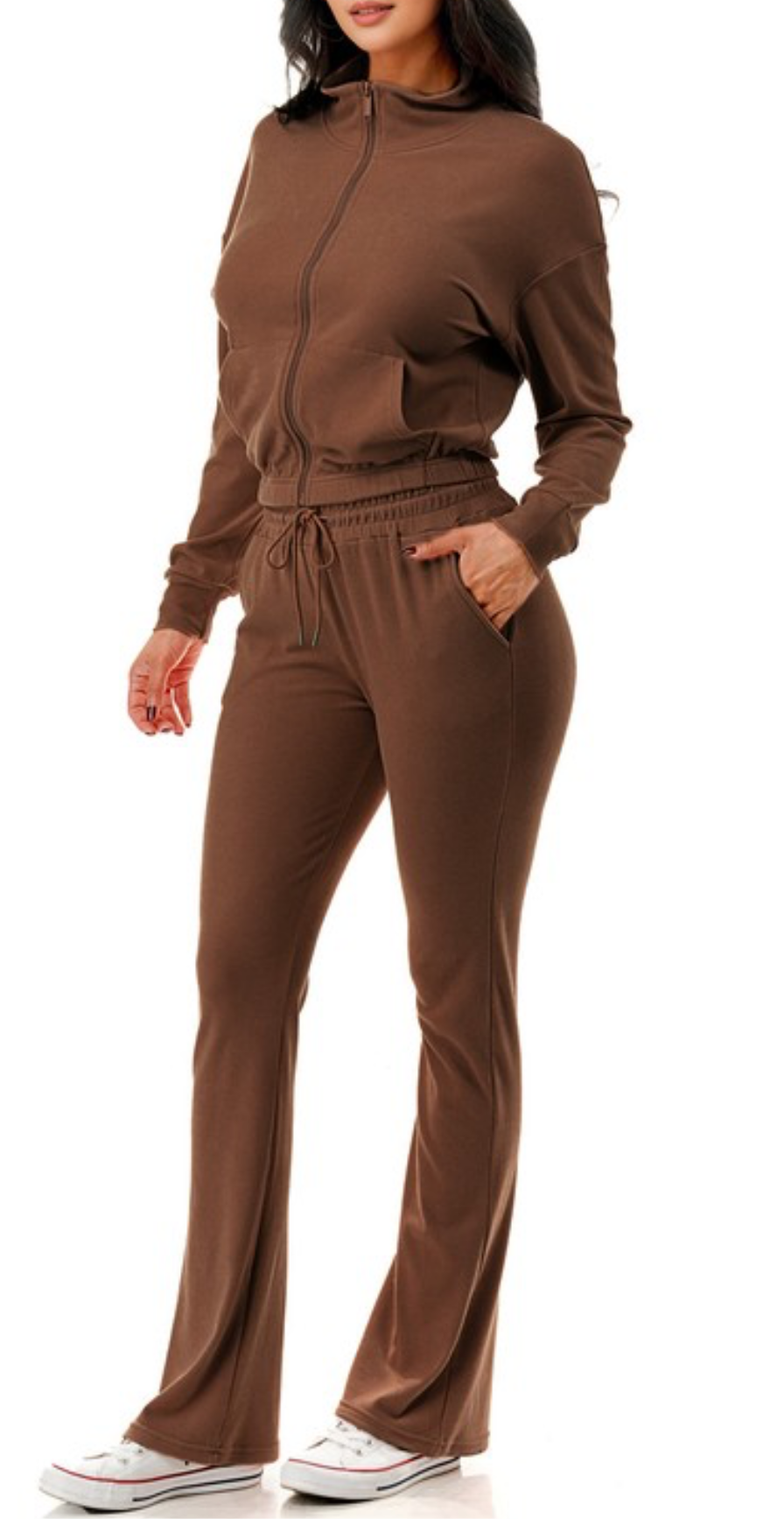 Zip up flare set (2 colors)