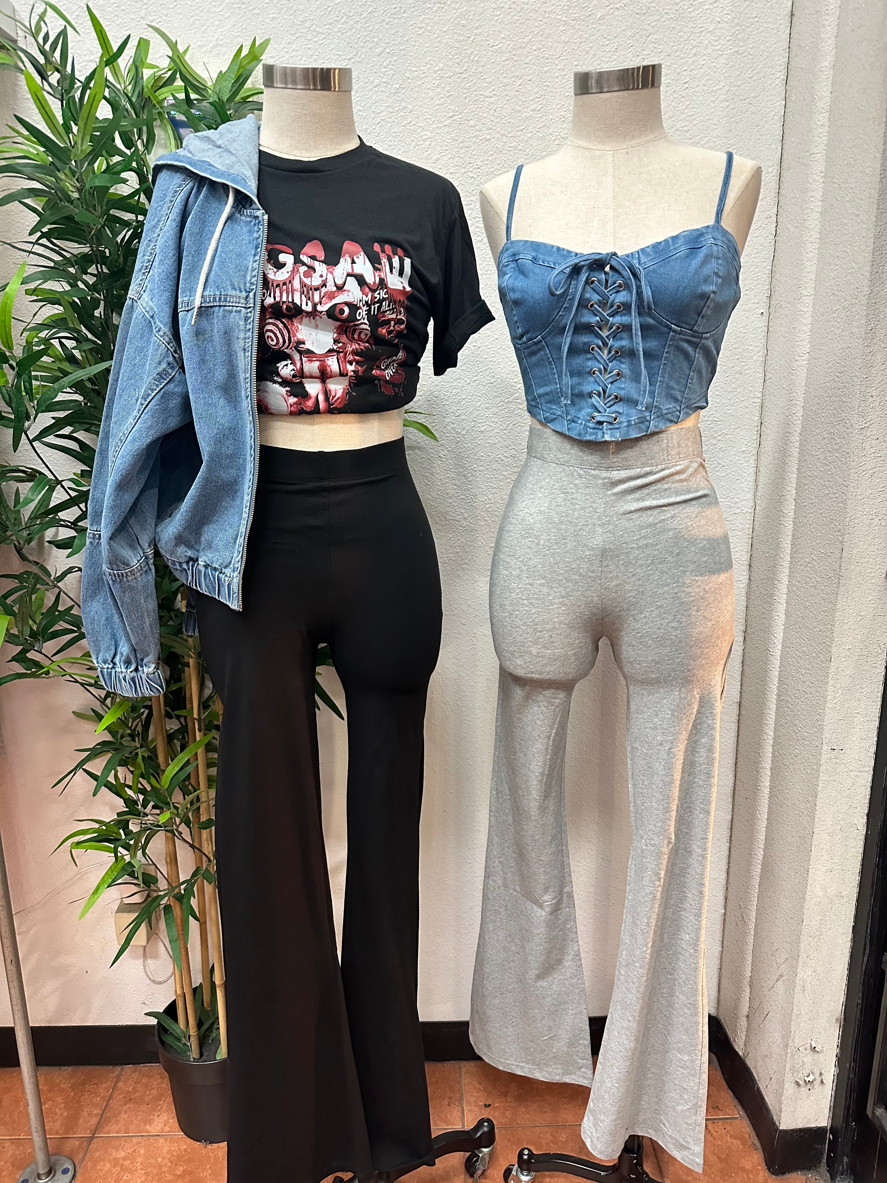 Cotton Flared Leggings