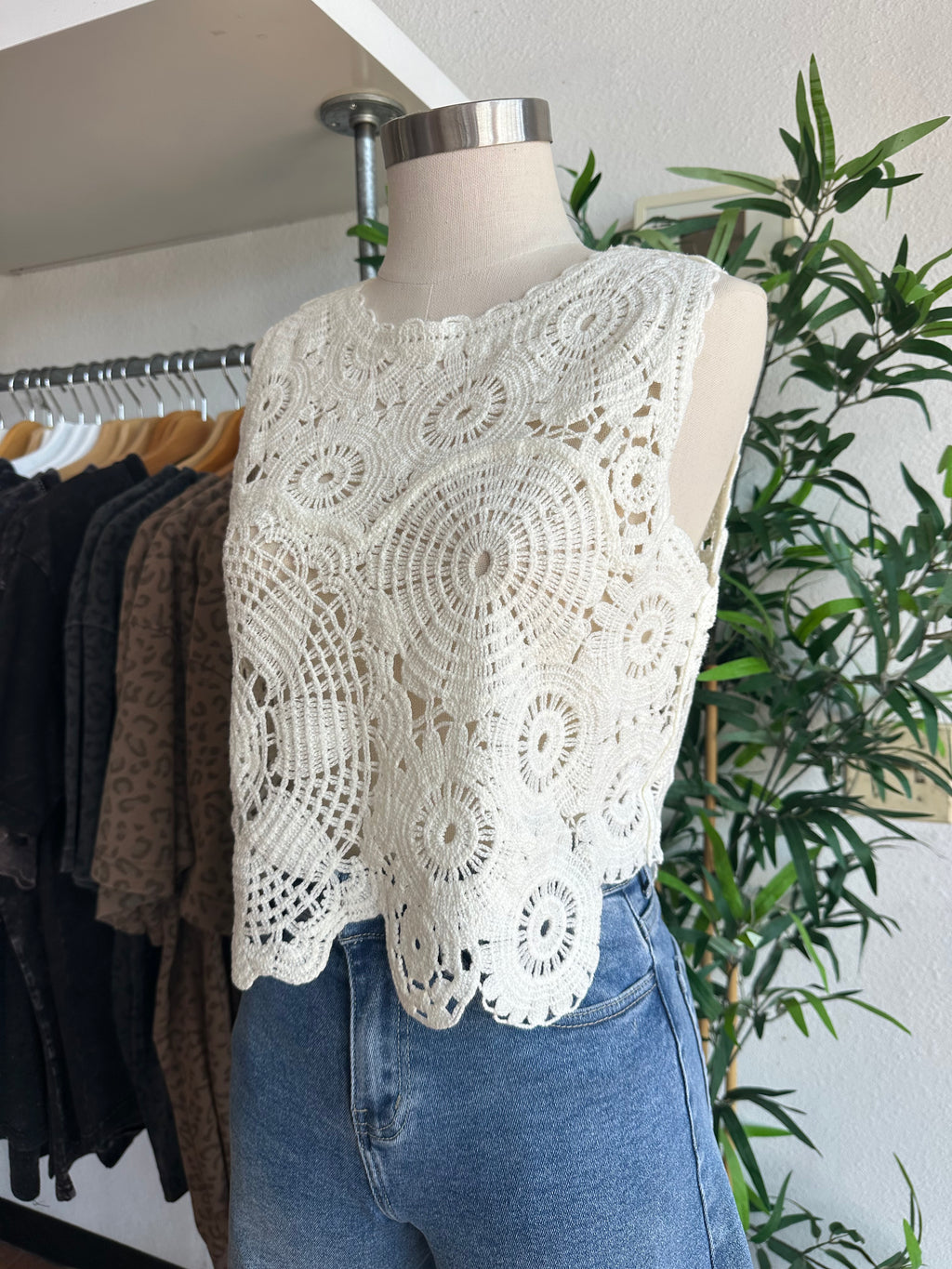 Crochet lace top
