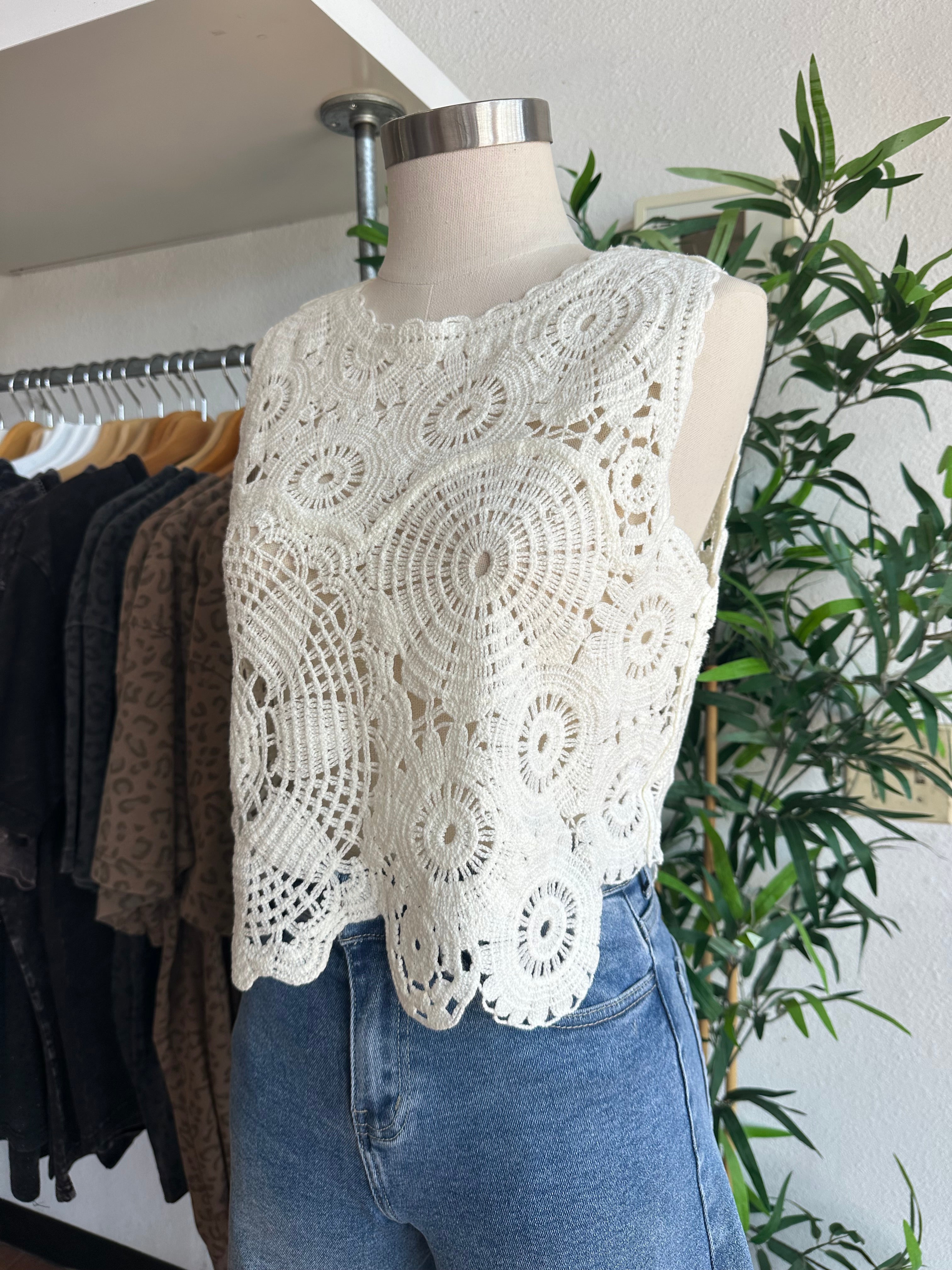Crochet lace top