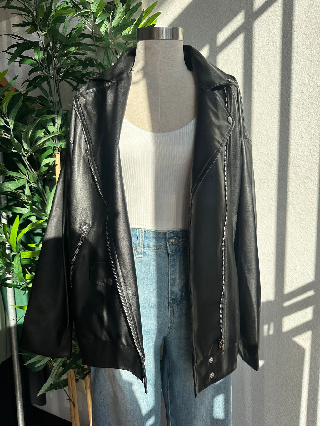 All seasons pleather jacket