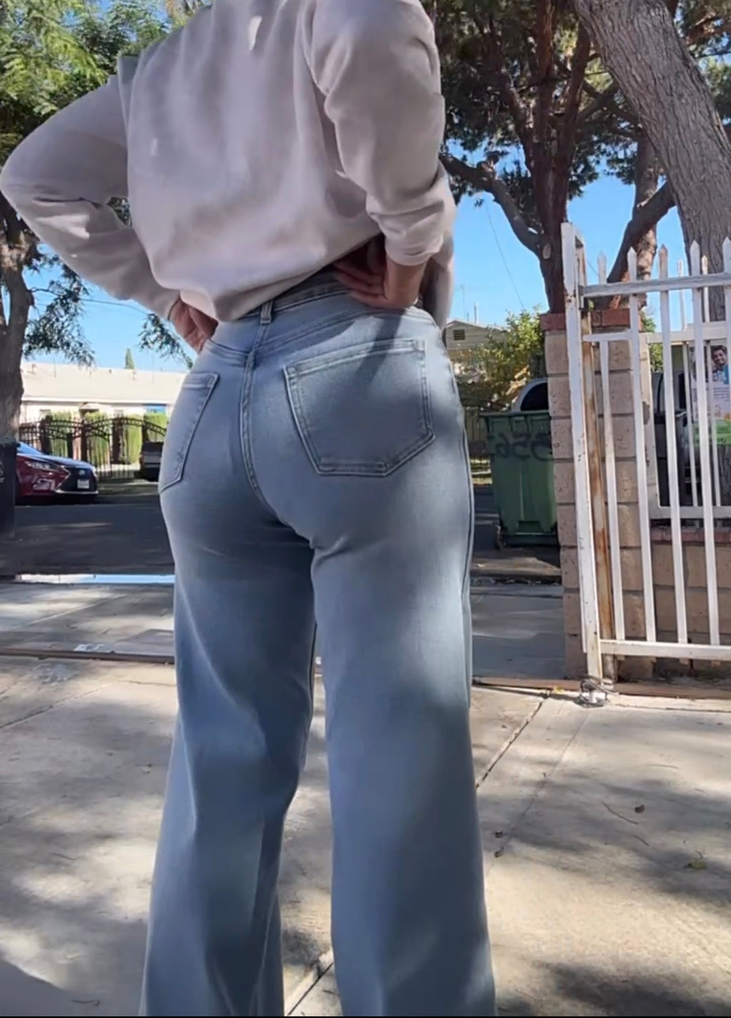 Baggy fit denim light wash
