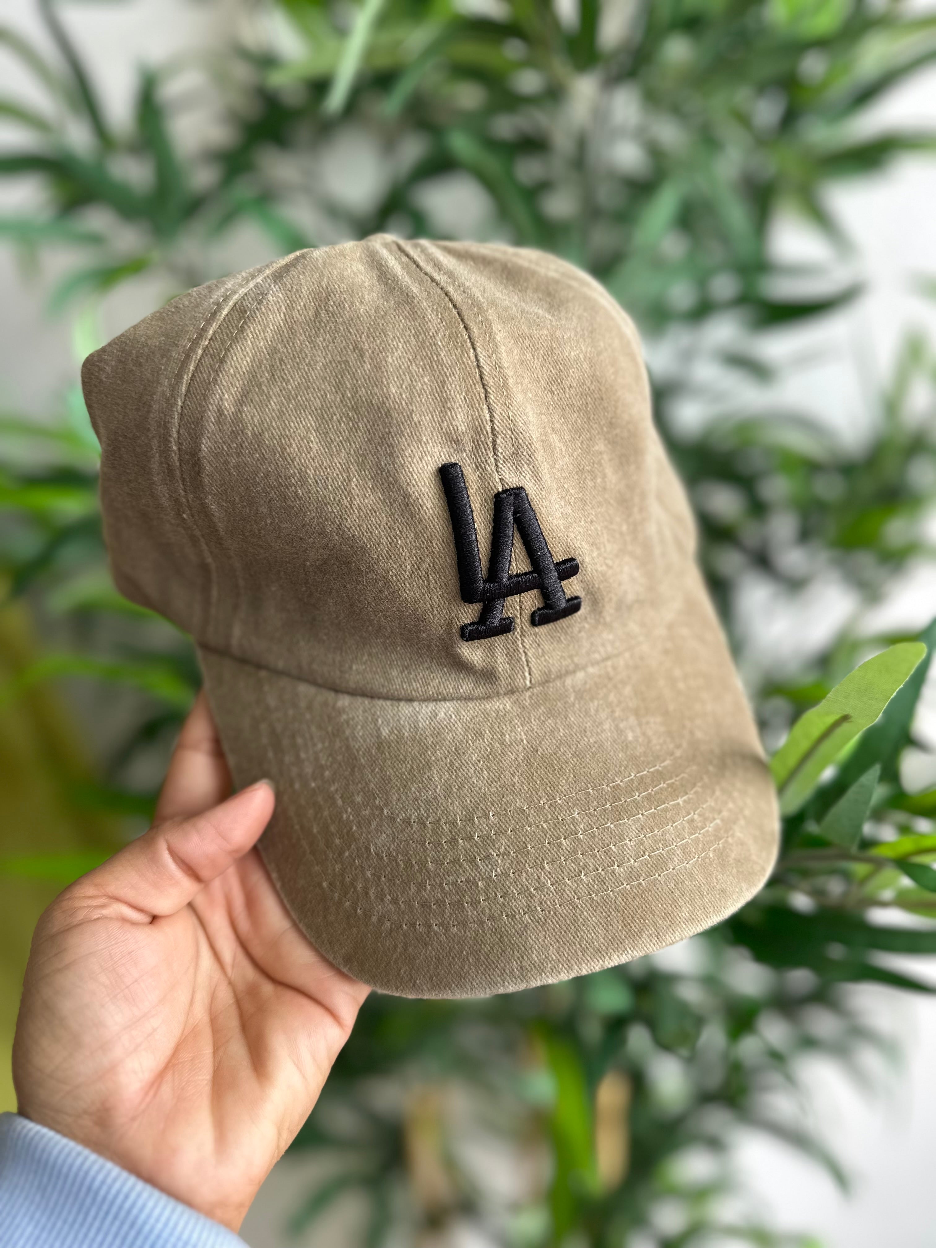 LA Acid Wash Hat taupe