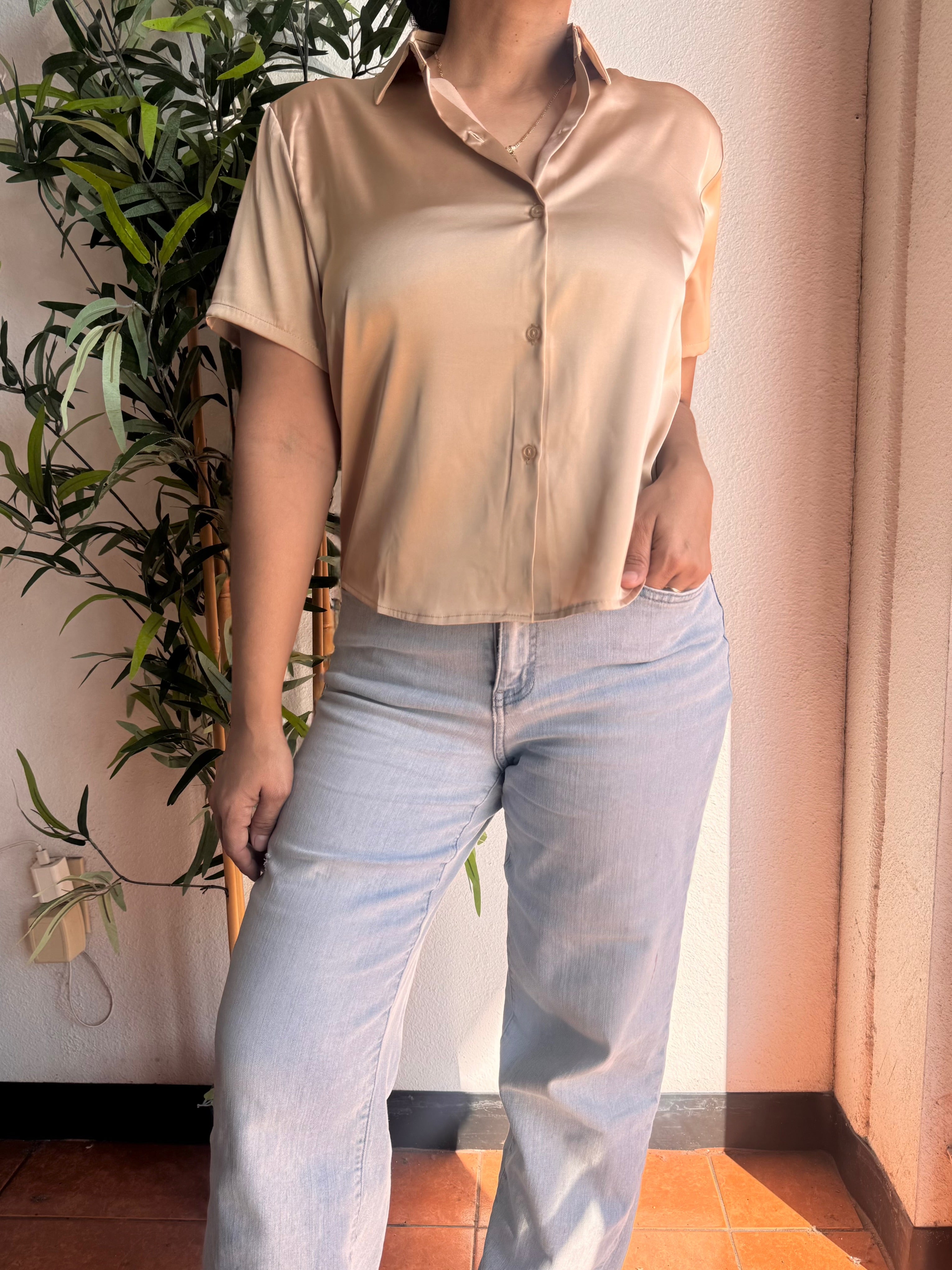 Silk Button Up
