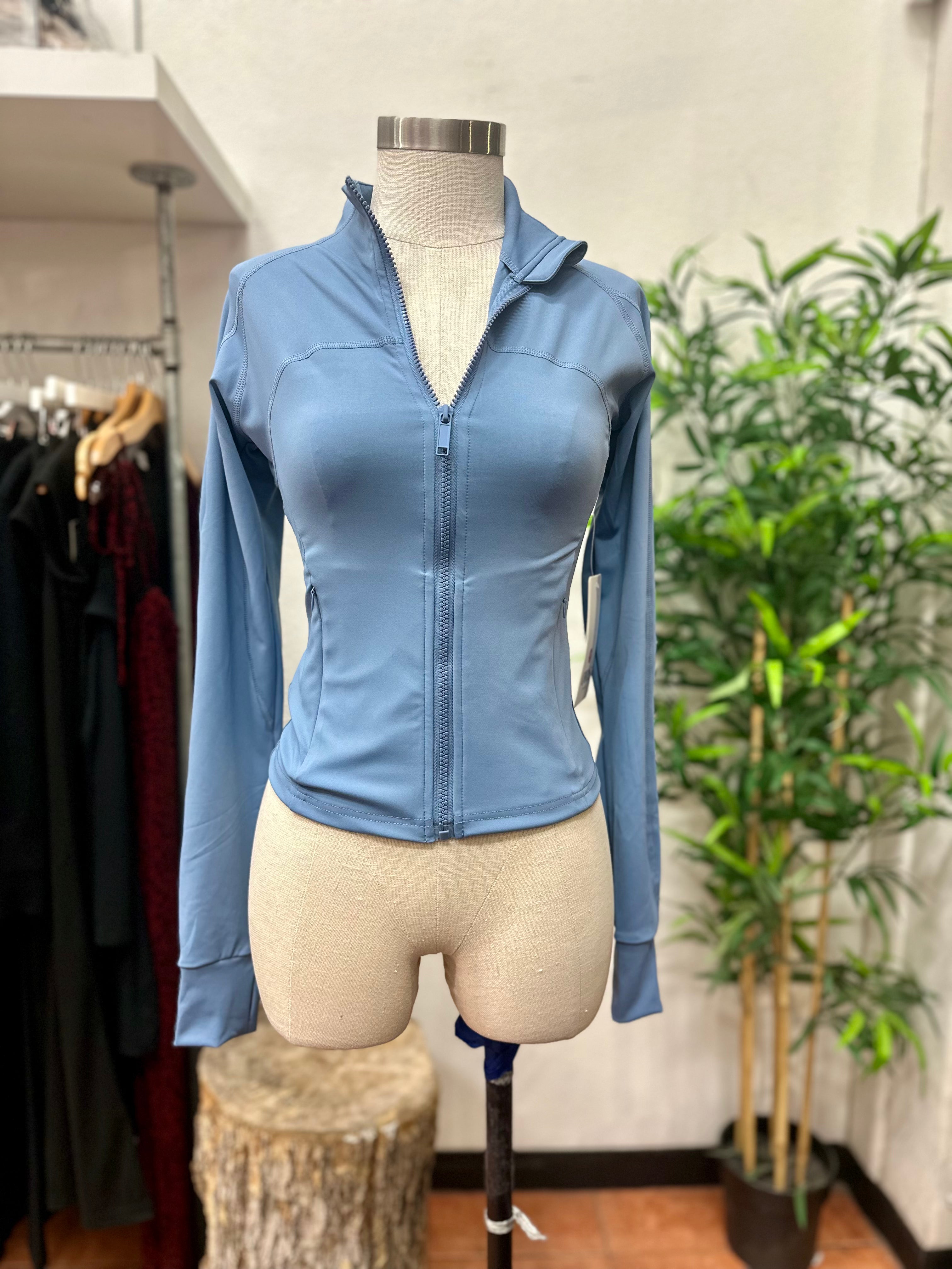 Lulu zip up jacket (baby blue)