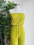 Strapless summer jumpsuit (lime)