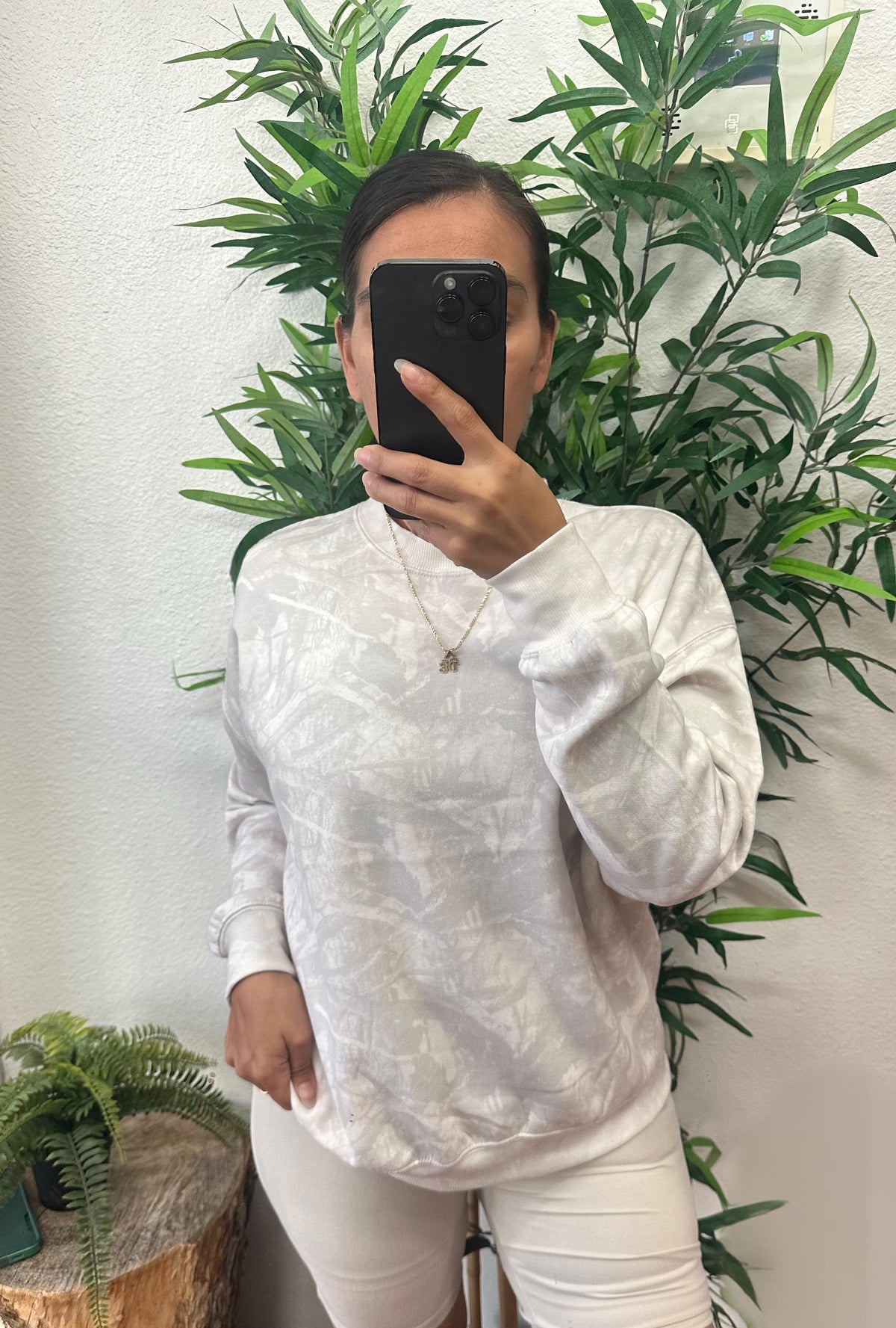 Cream Camo Pullover