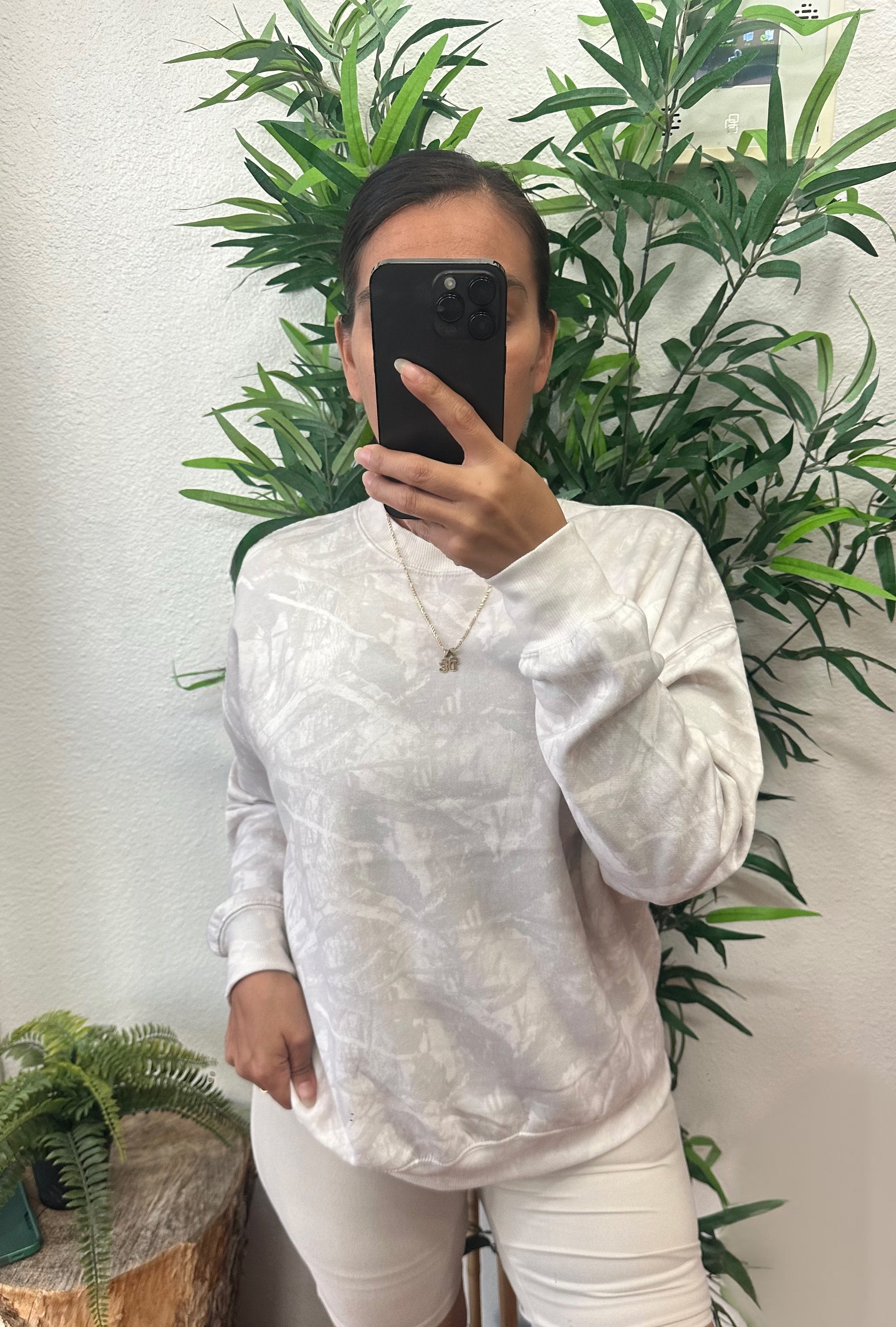 Cream Camo Pullover