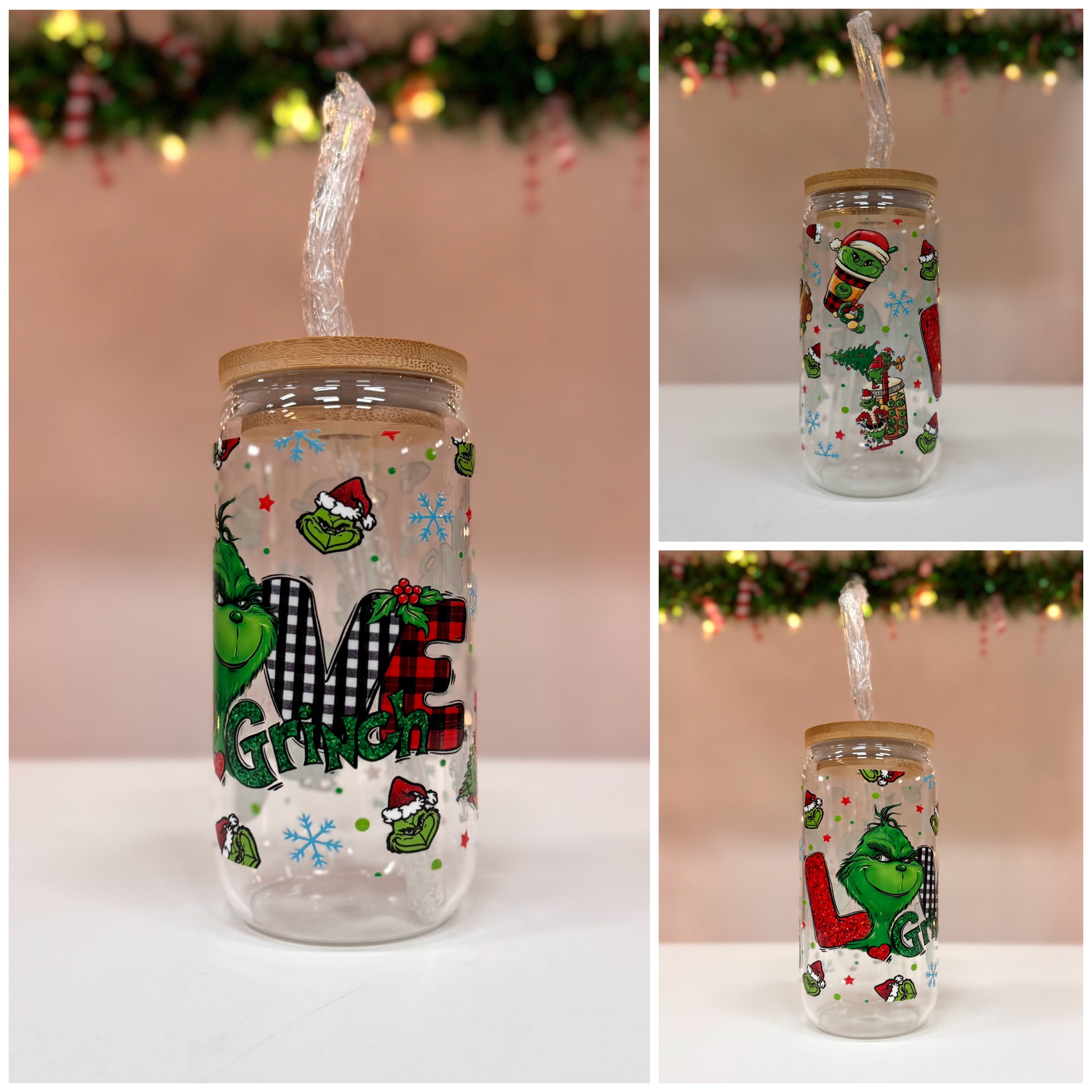 Glass Tumblr Cup - Christmas Edition