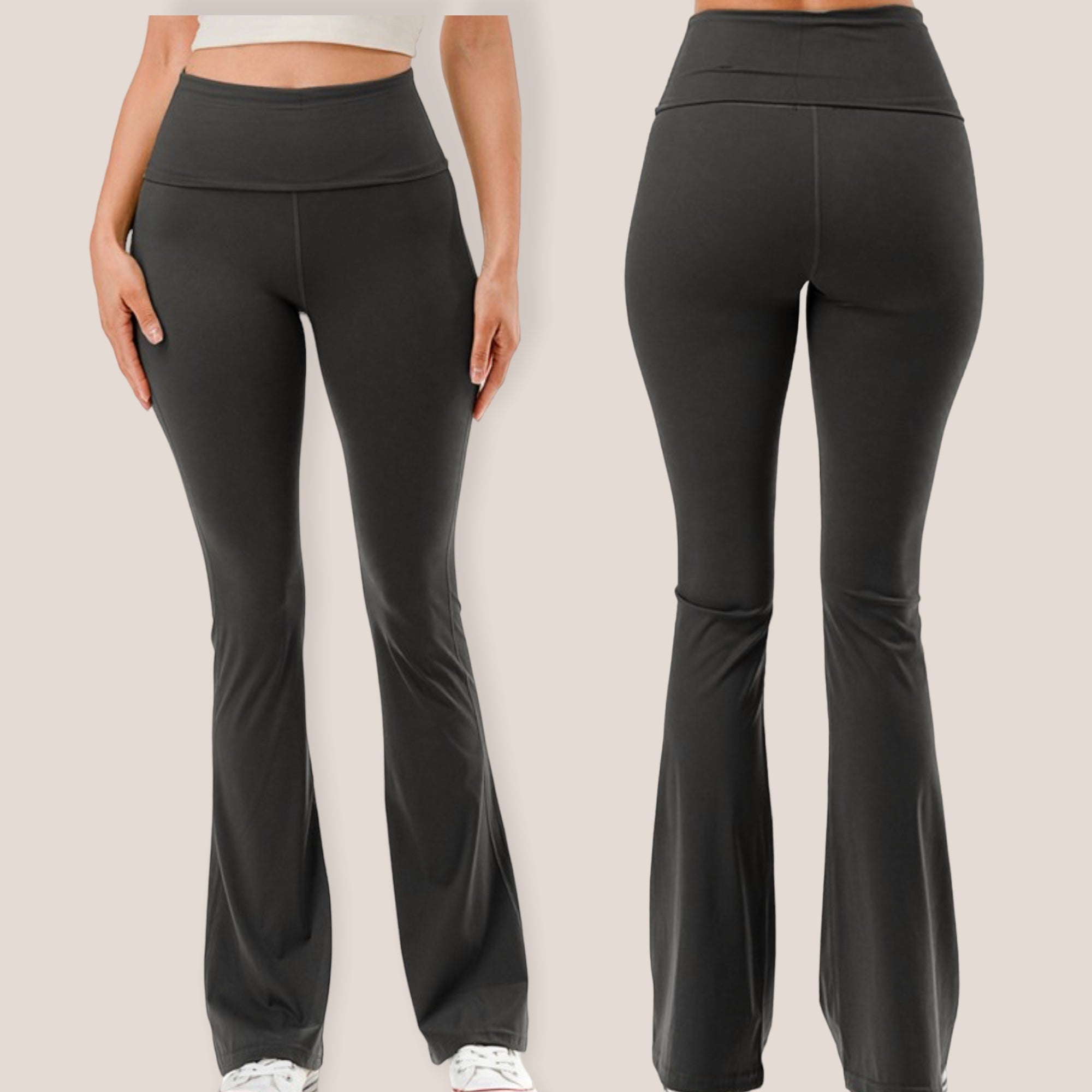 Flared black yoga pants hotsell