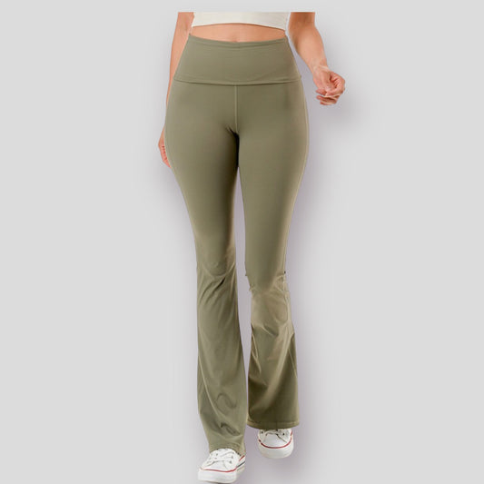 Work it out flare yoga leggings (Olive)