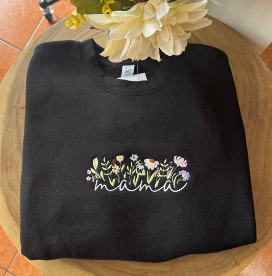 Mama flowers crewneck