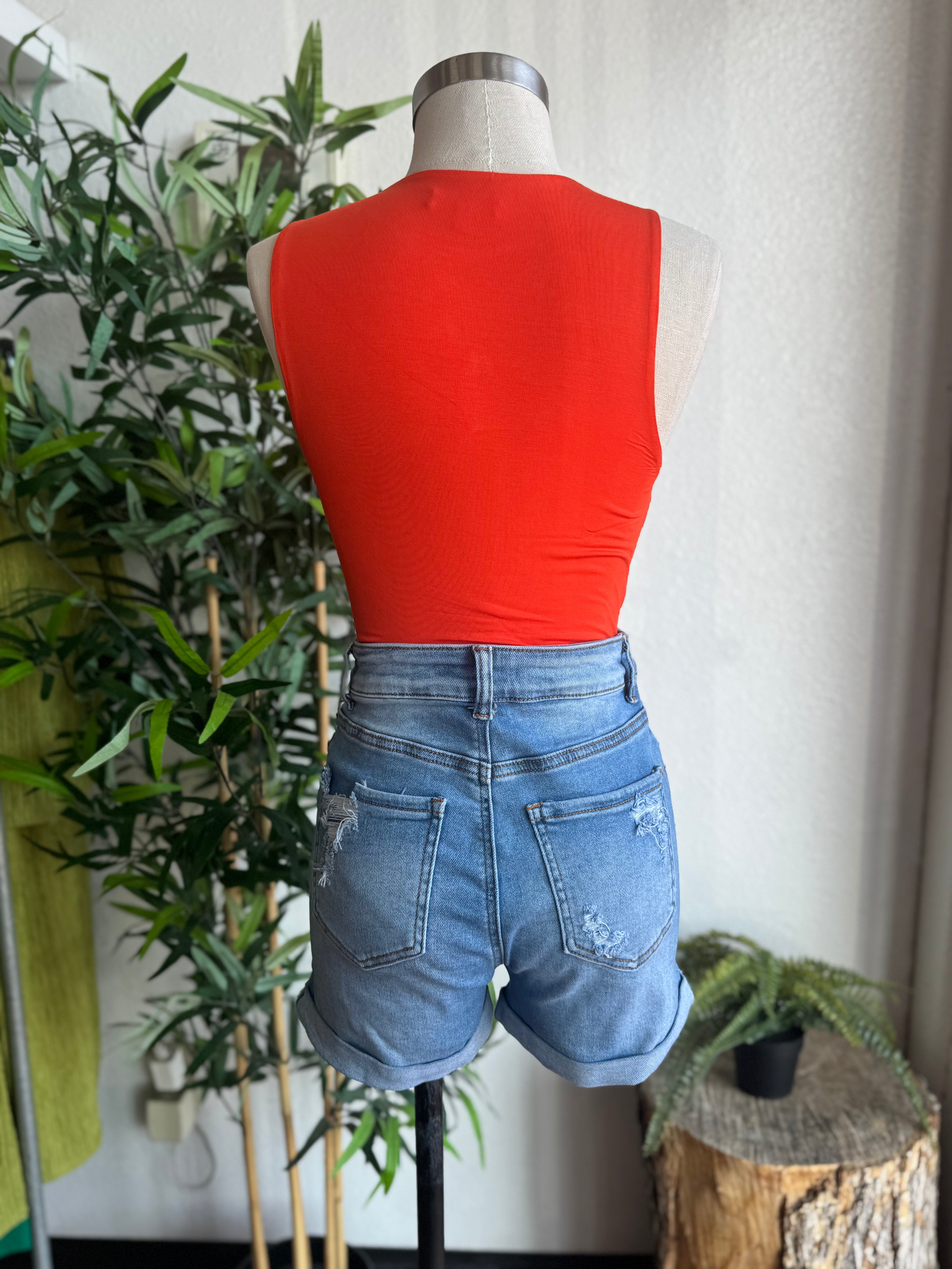 Distressed Mom Shorts