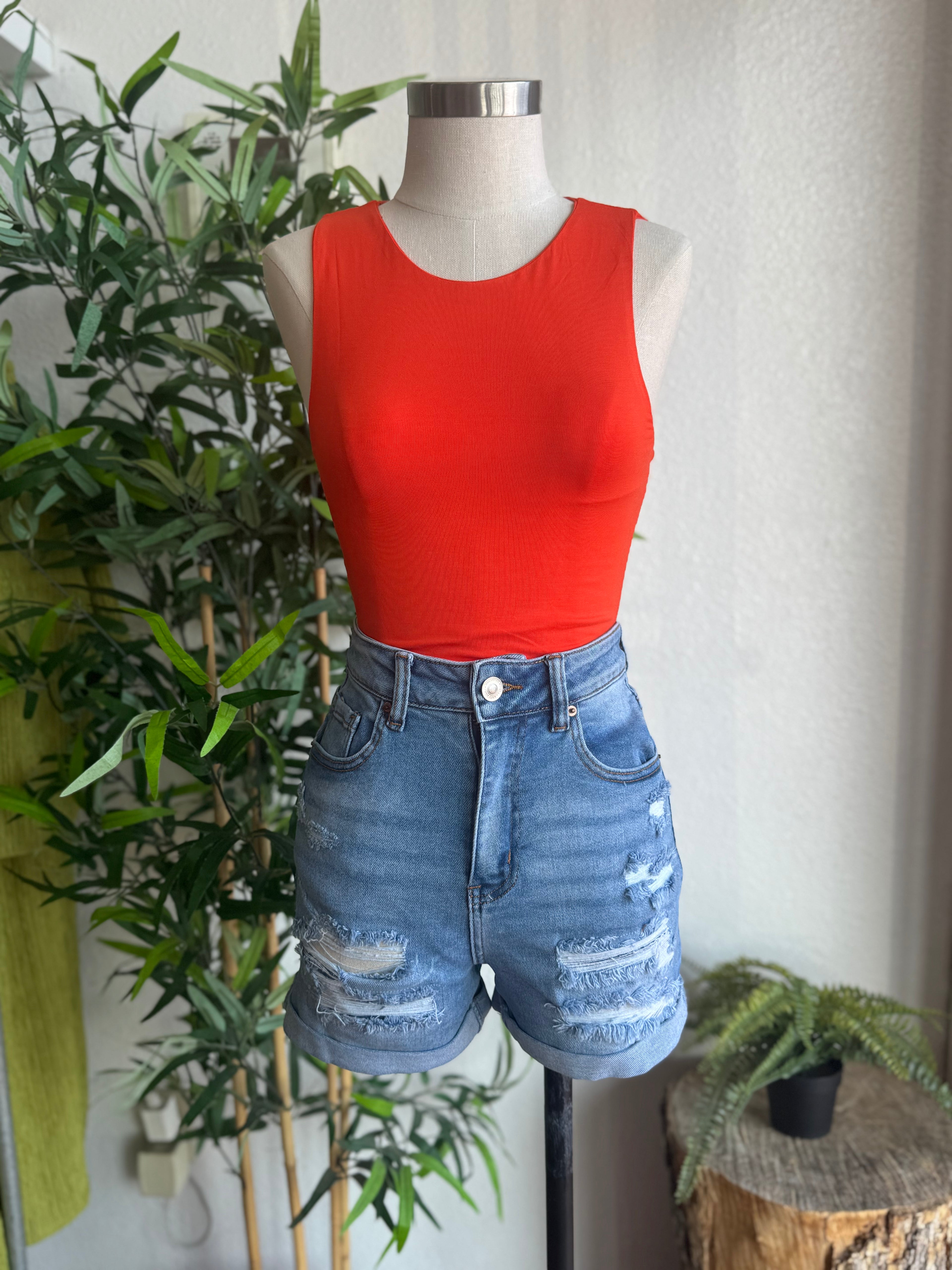 Distressed Mom Shorts