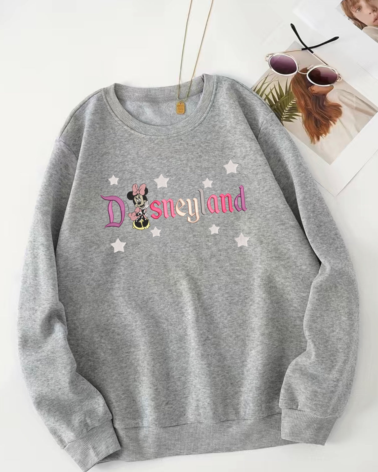 Her Happy Place Crewneck (heather grey)