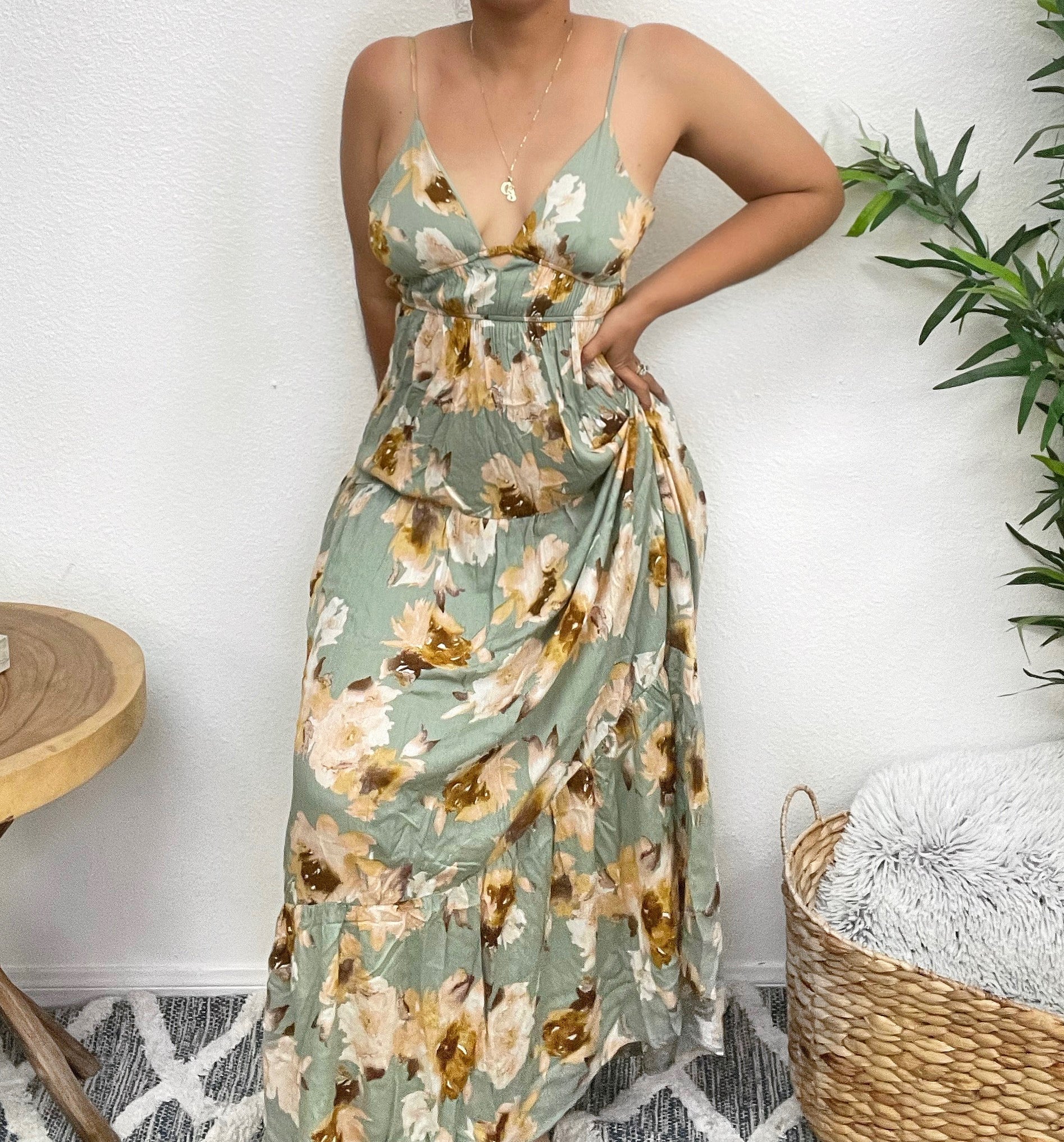 Lili Maxi Dress (Sage)
