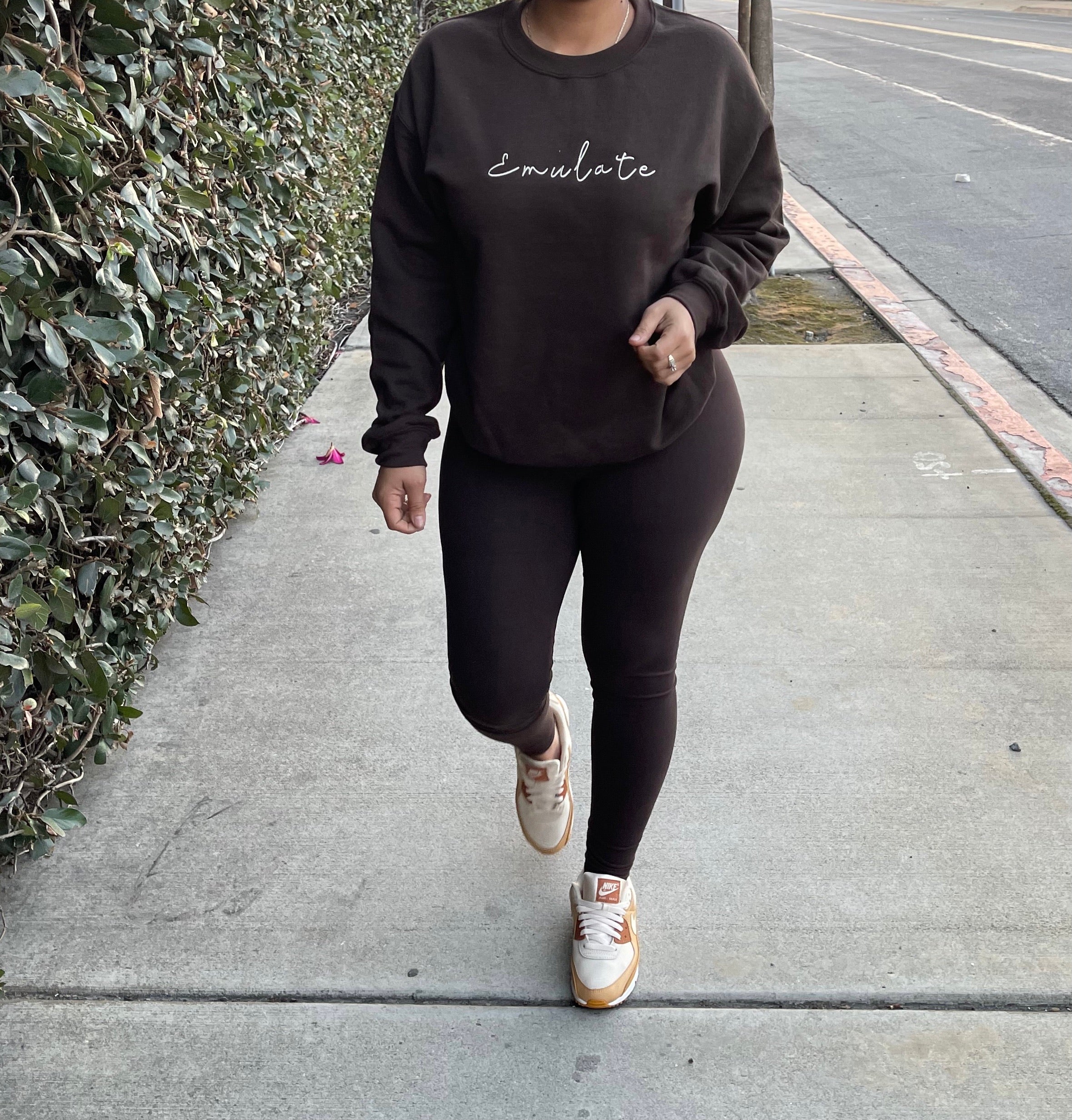 Emulate Crew neck sweater (chocolate)