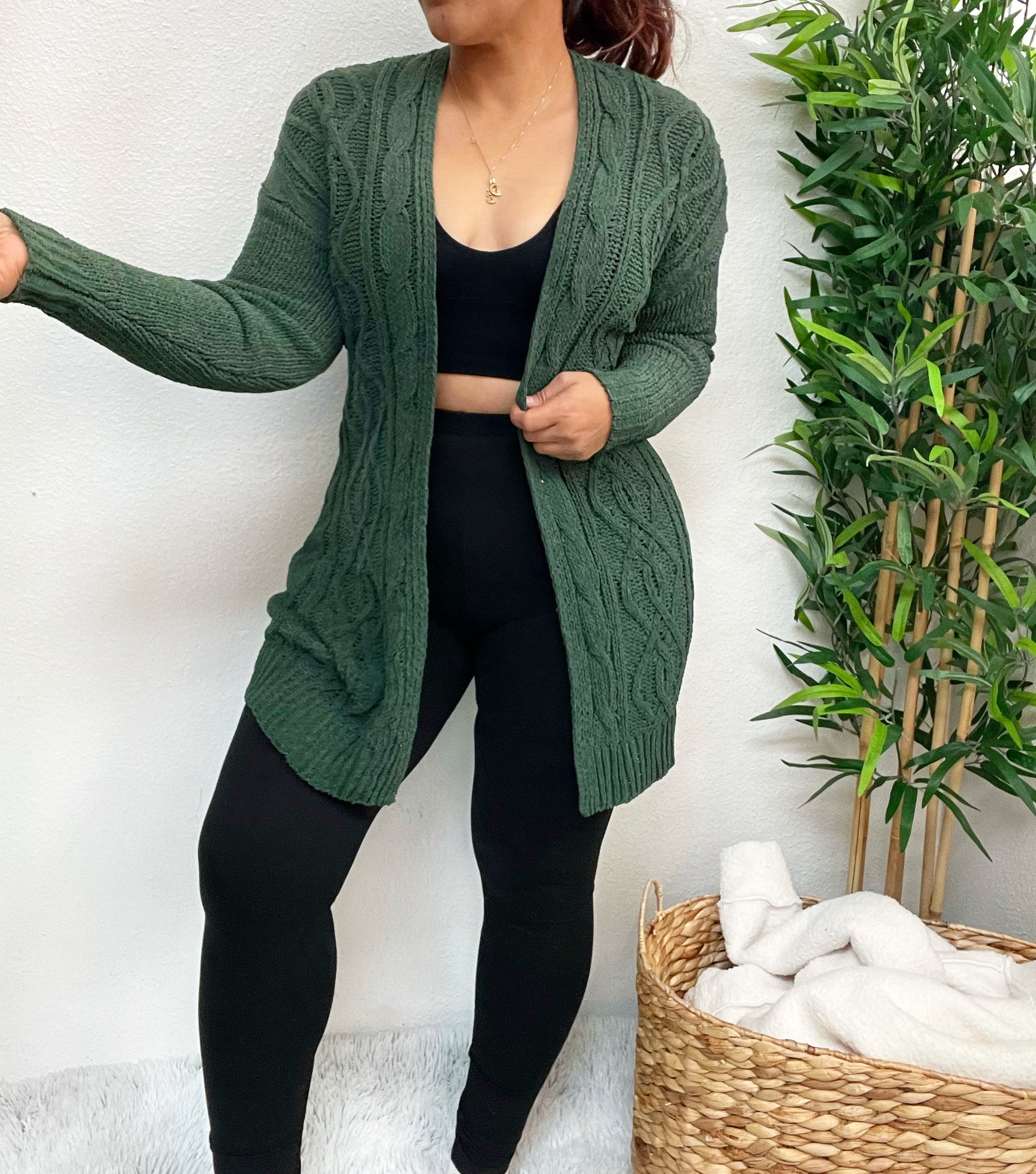 Snuggle Cardigan (H. GREEN)