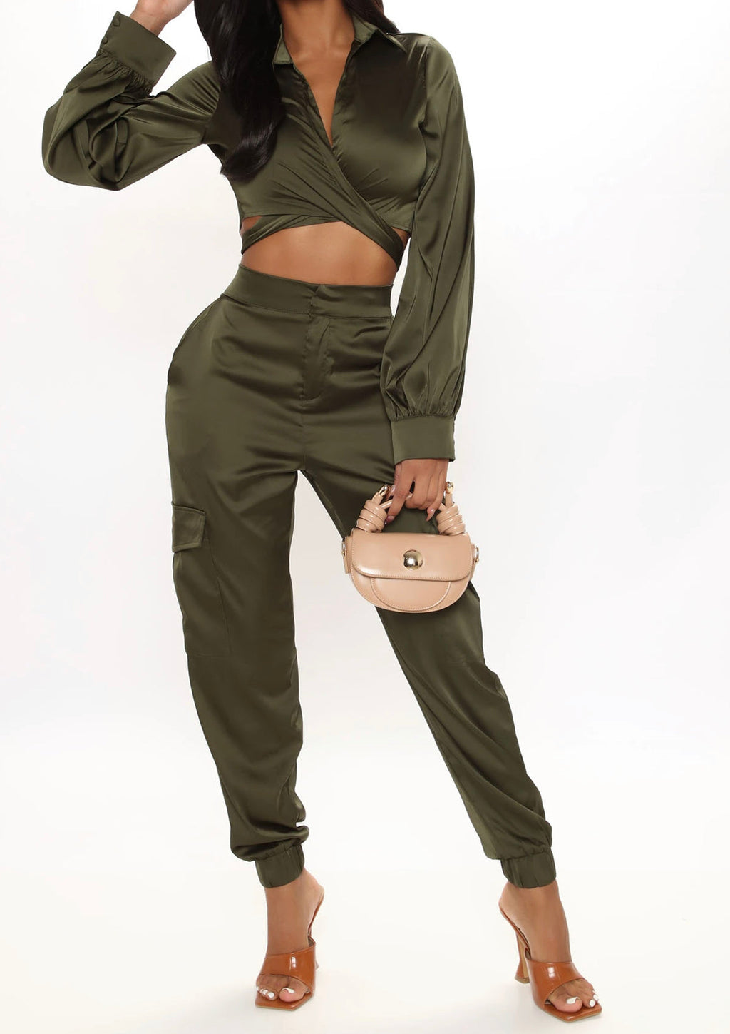 Empire Satin jogger set