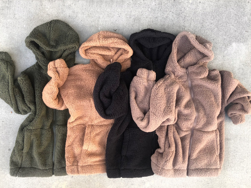 Teddy zip up (camel)