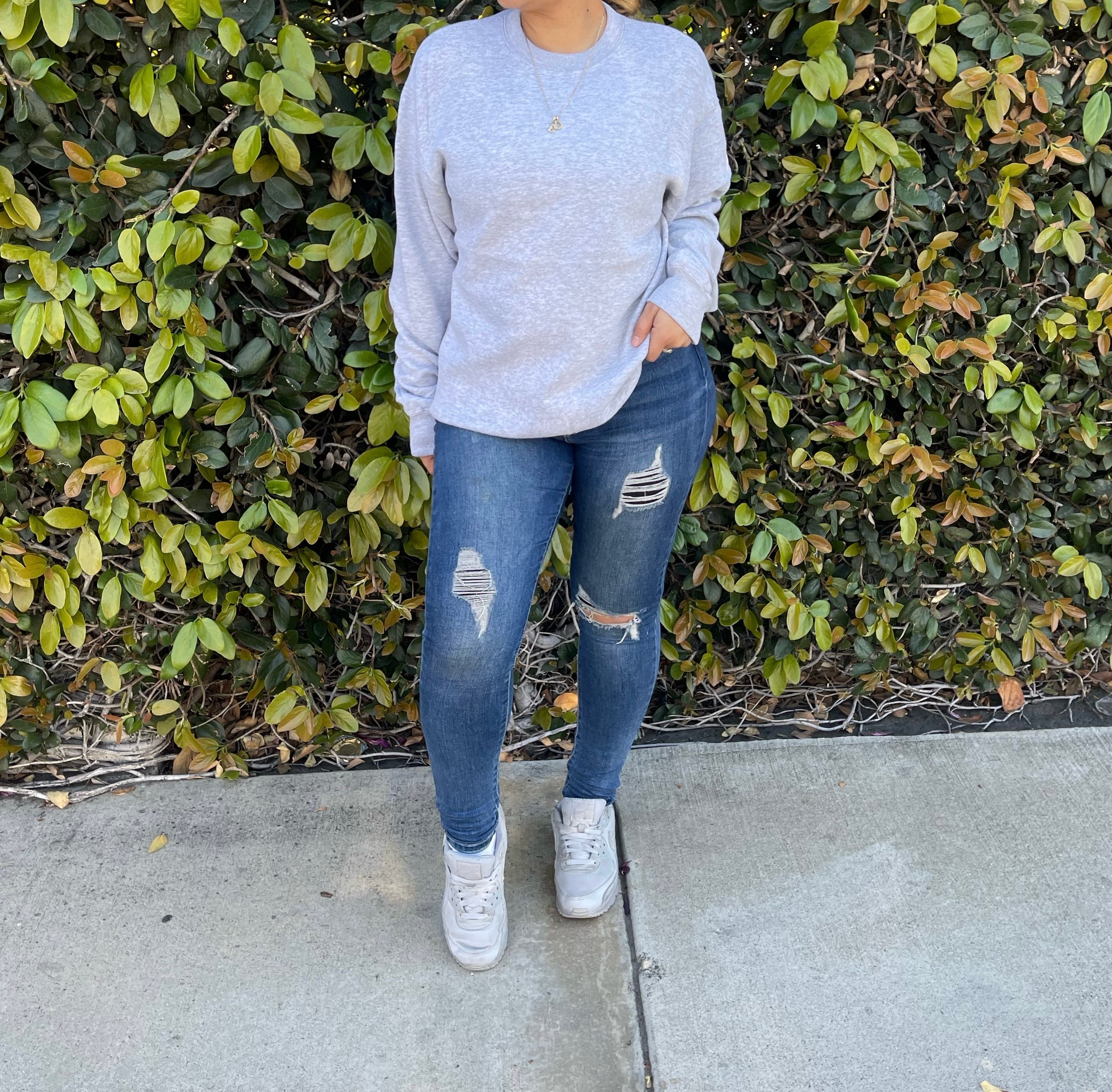 Emulate me crewneck (heather grey)