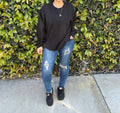 Emulate me crewneck (black)