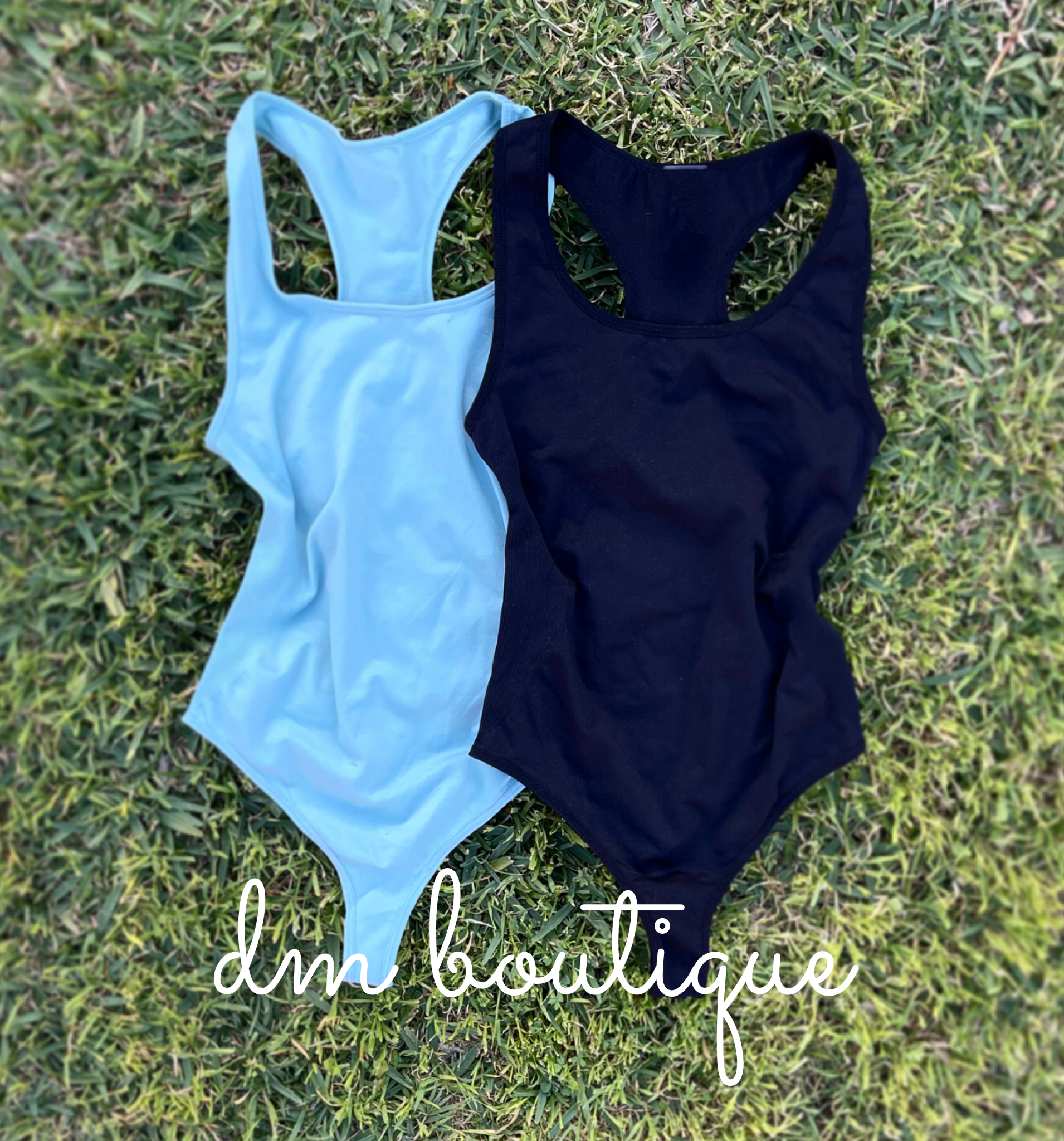 Baddie bodysuit (black and Aqua)