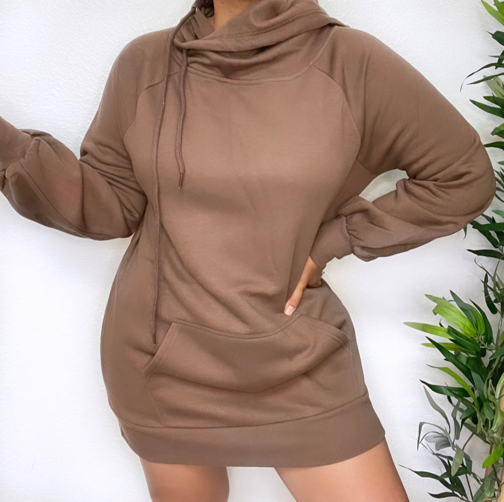 Chill sweater dress (mocha)
