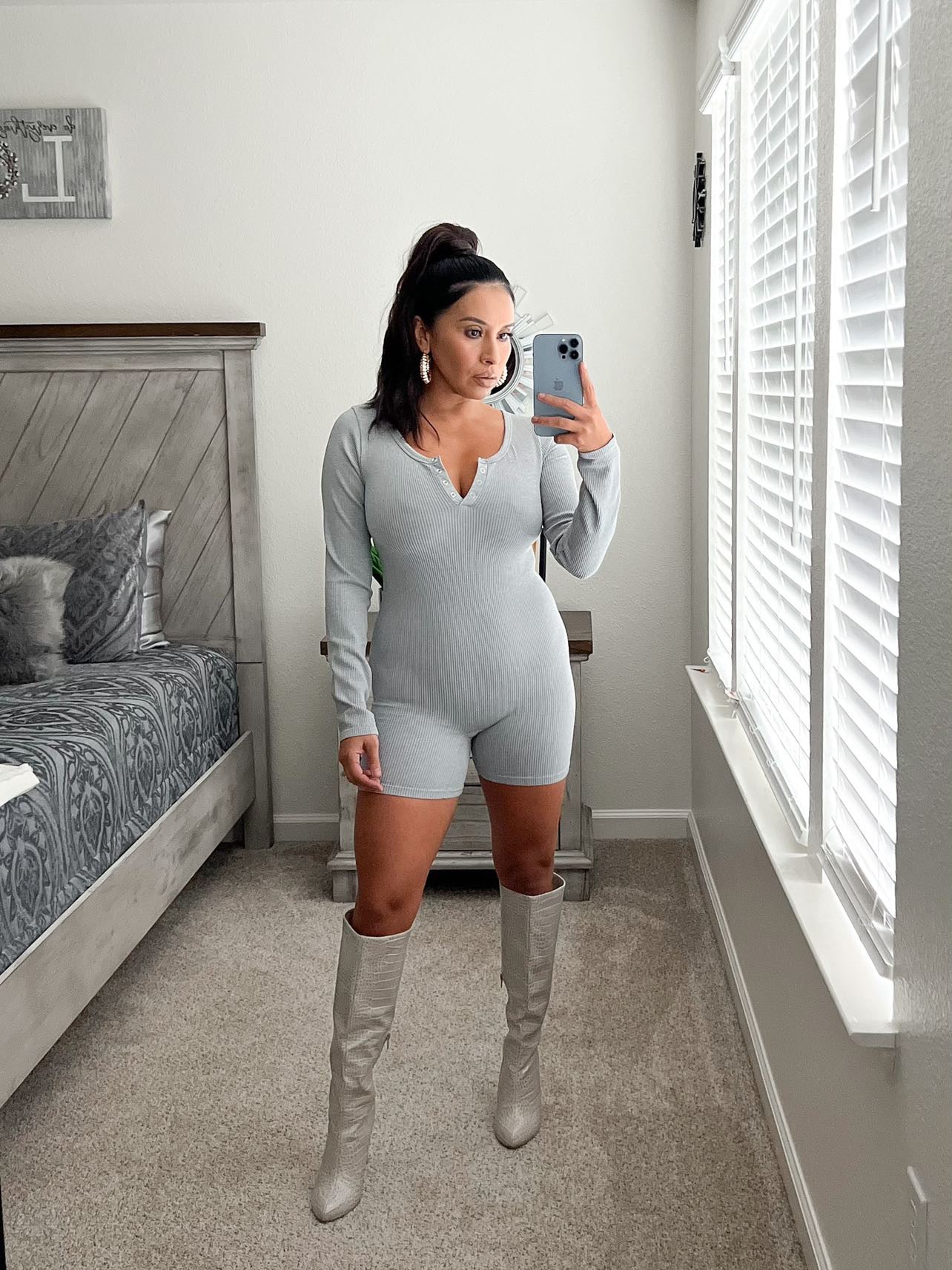 Let’s go romper (Grey)