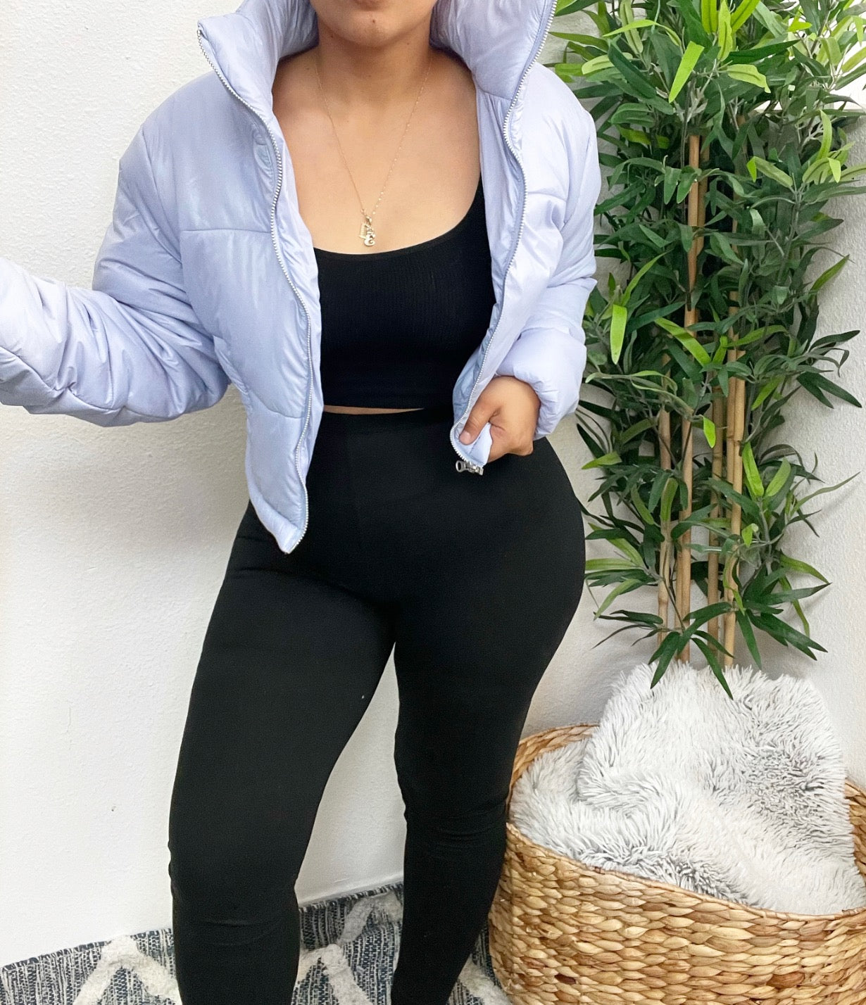 Puffy jacket (ice blue)