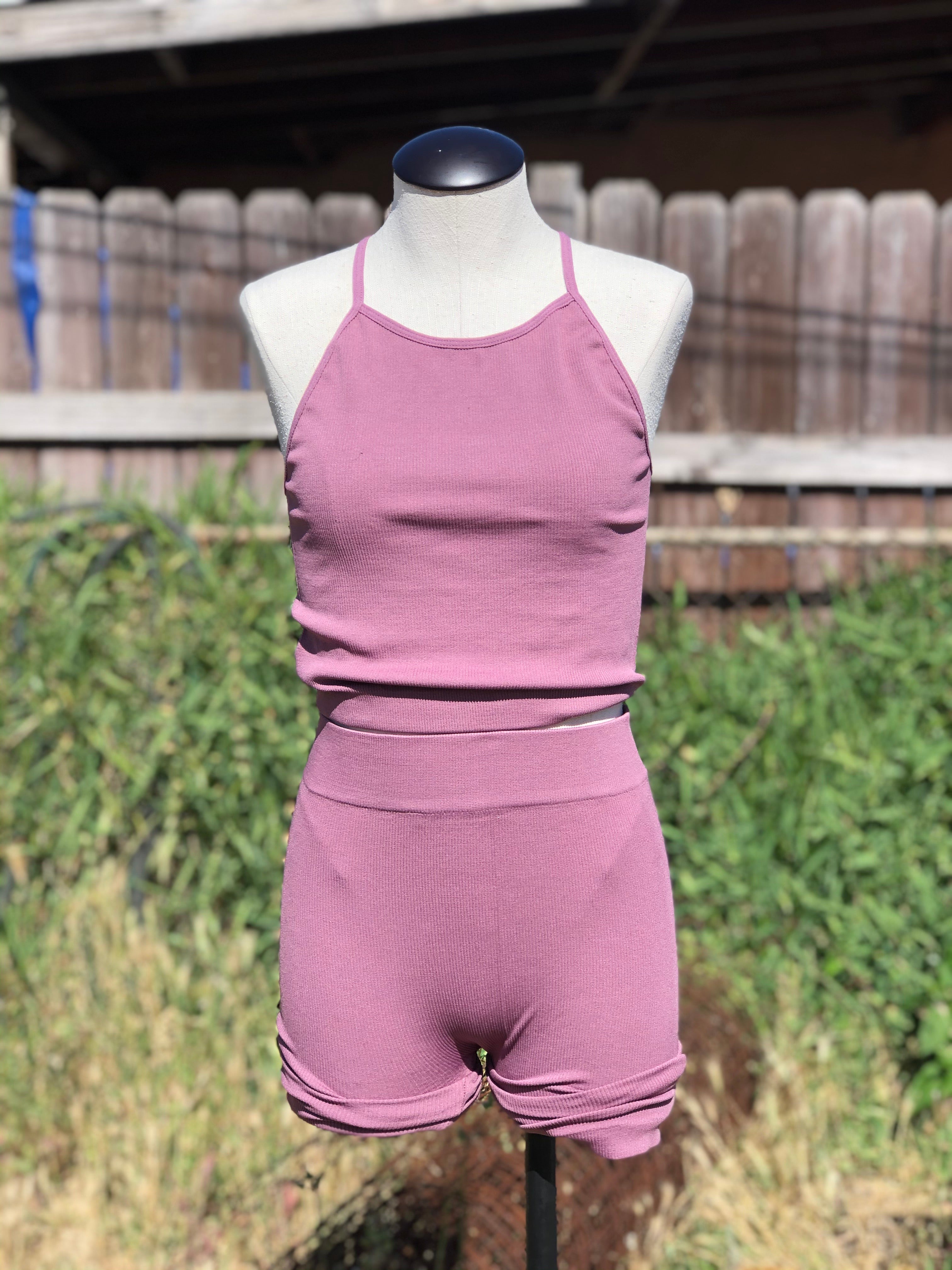 Sandy Biker set (mauve)