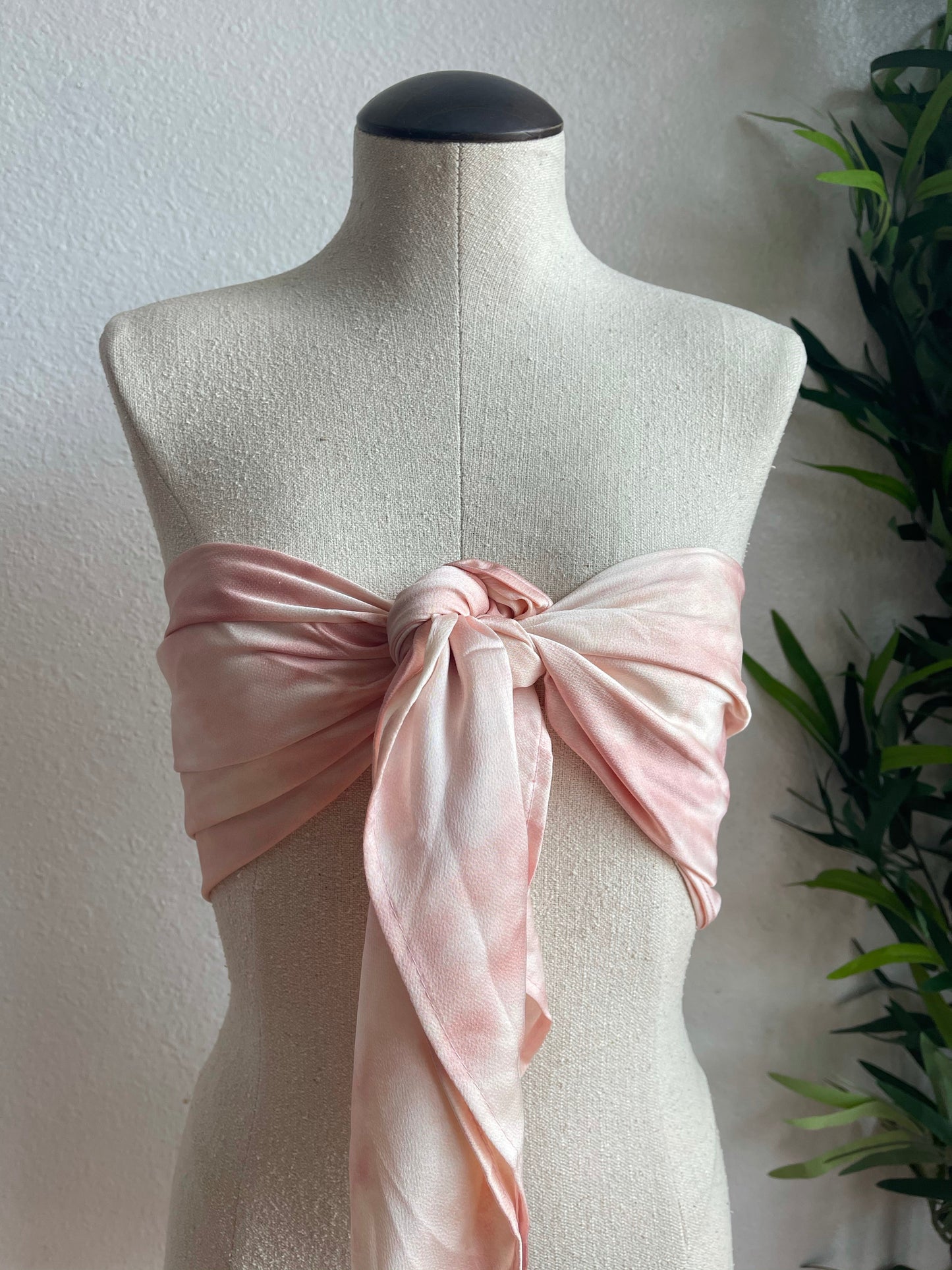 Silky scarf top