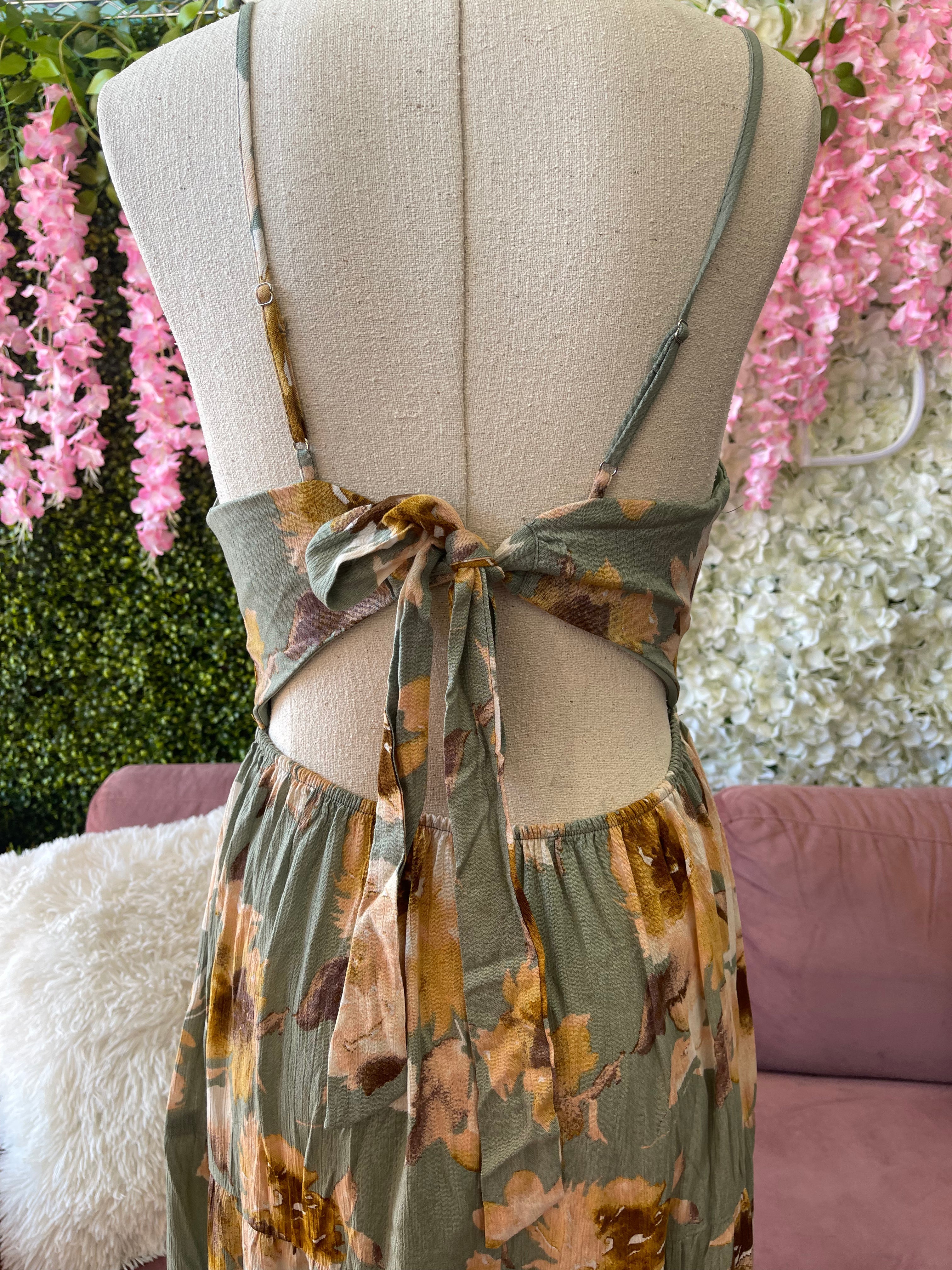 Lili Maxi Dress (Sage)