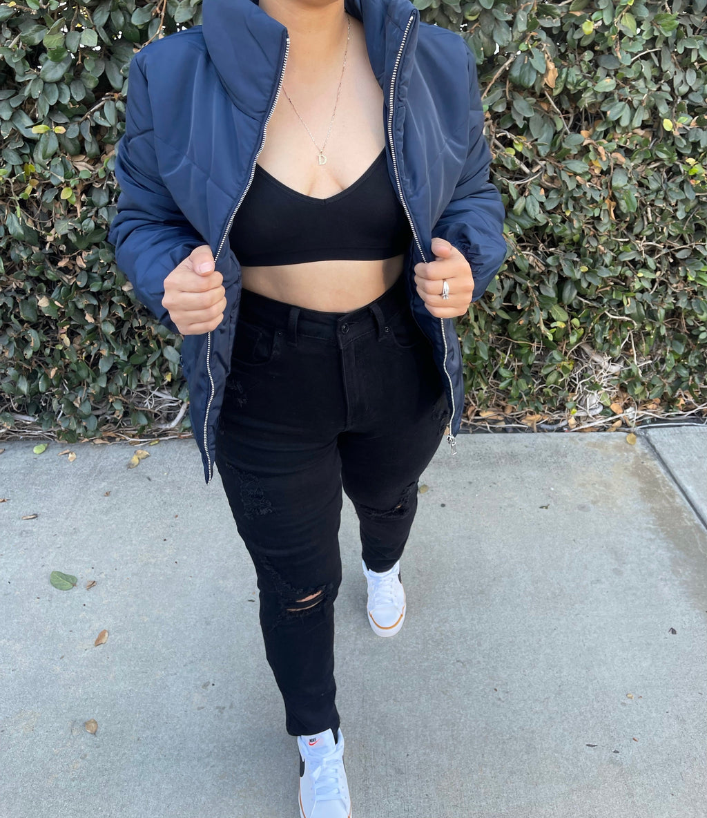 Take me back bomber jacket (navy)