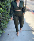 Empire Satin jogger set