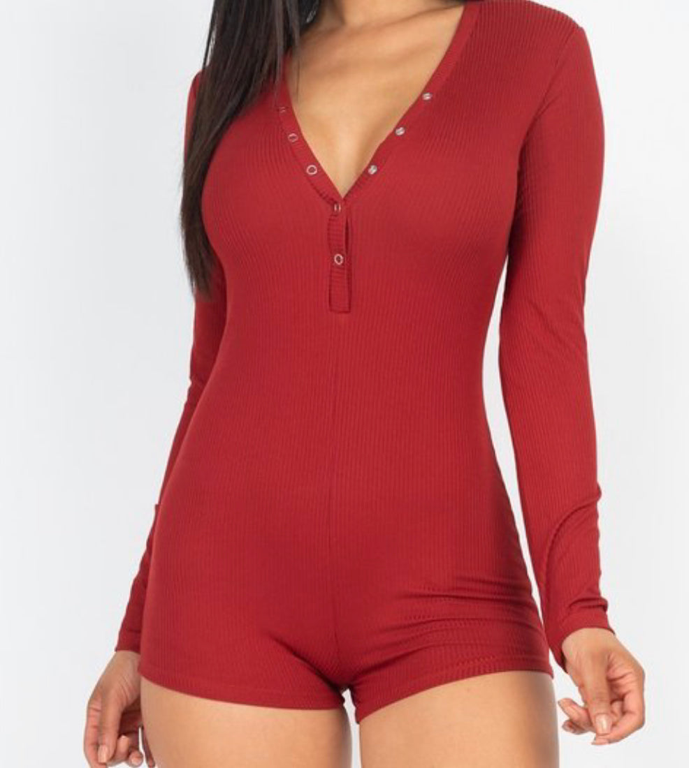 In the sheets romper (rust)