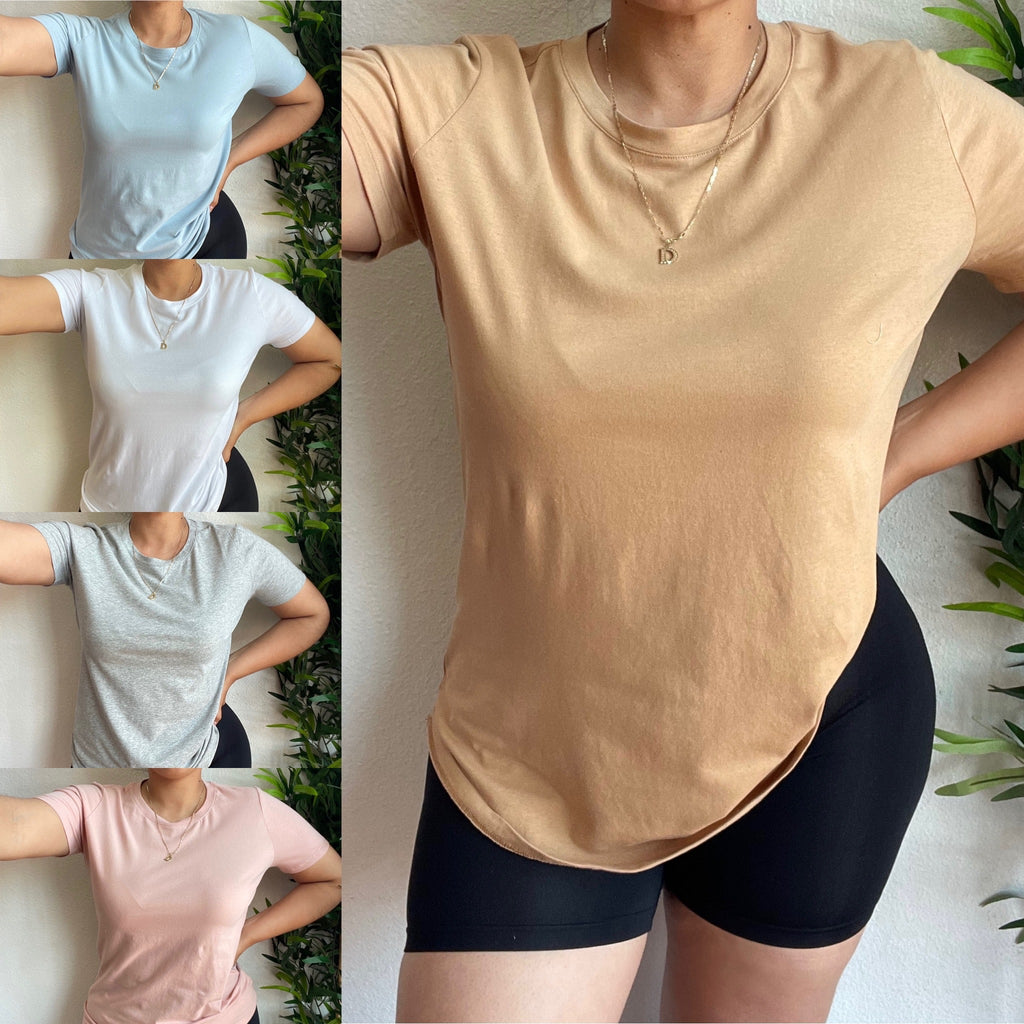 Summer basic tops (light colors)