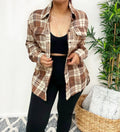 At the patch flannel (brown)