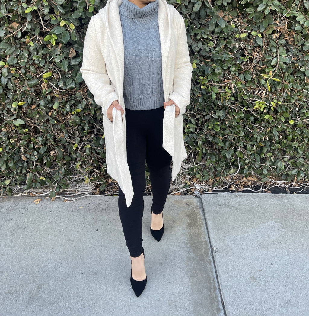 Snug knit sweater (steel blue)