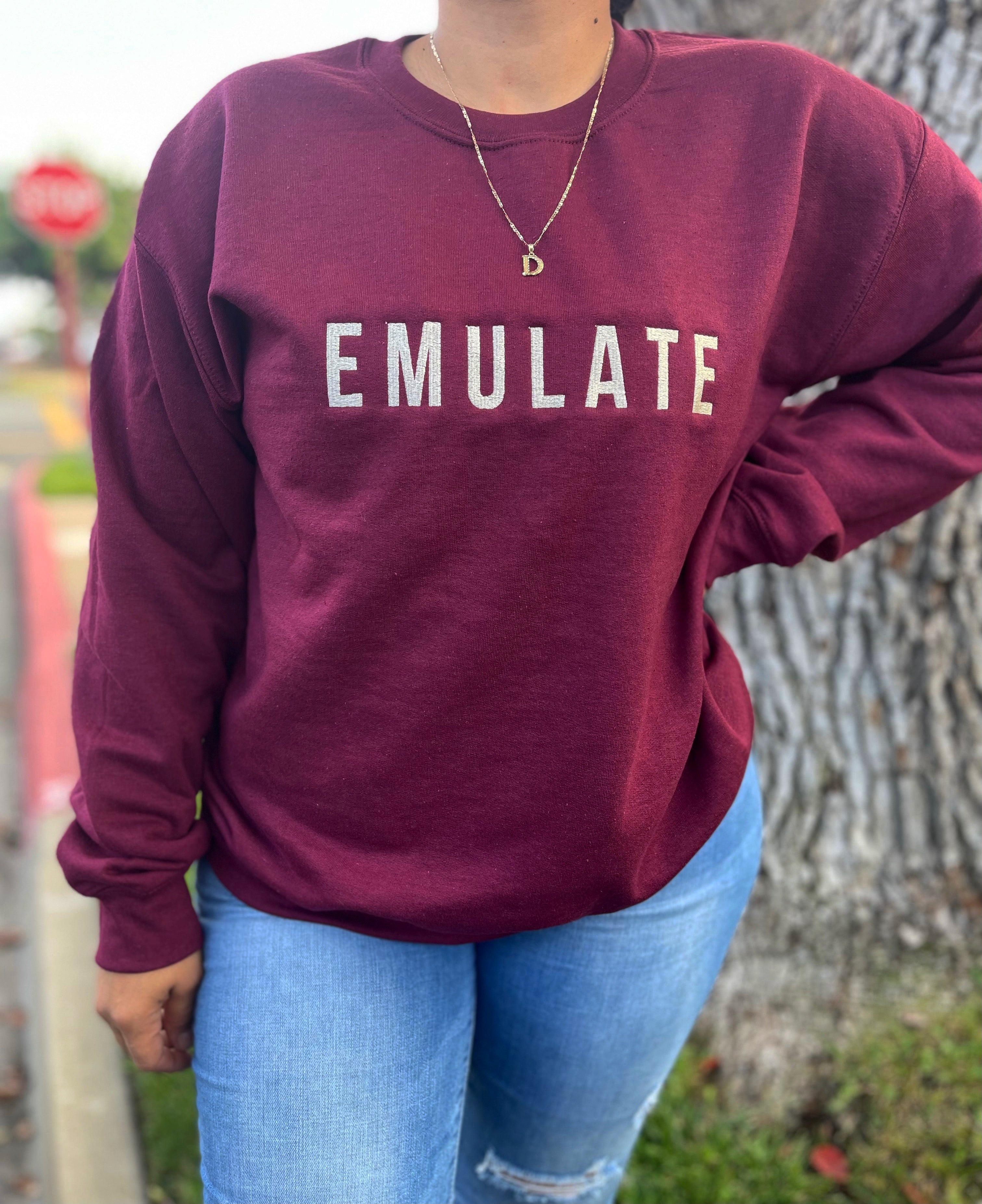 New Emulate Crewneck (burgundy)